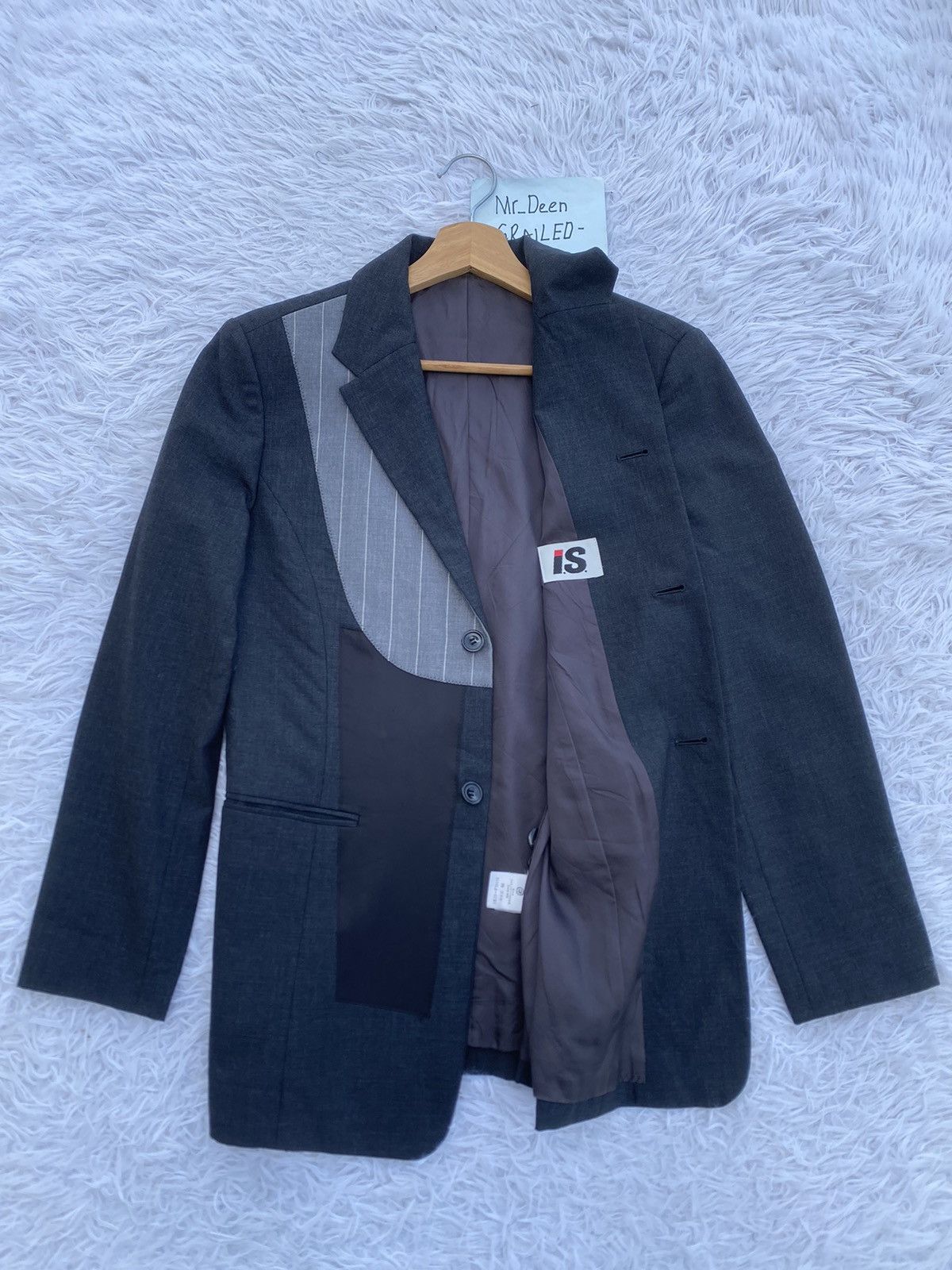 Issey Miyake Rare Vintage Issey Miyake Hybrid Patchwork Blazer Jacket Size 34R - 8 Thumbnail
