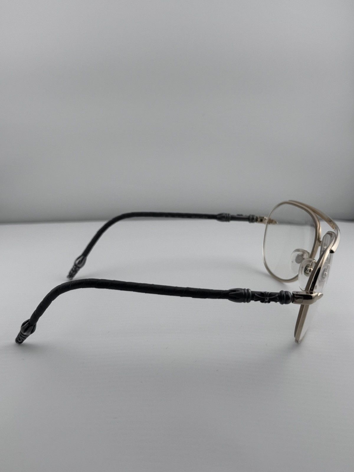 Chrome Hearts Chrome Hearts ‘Muncher’ Stingray Leather Detail Eyeglasses Size ONE SIZE - 2 Thumbnail