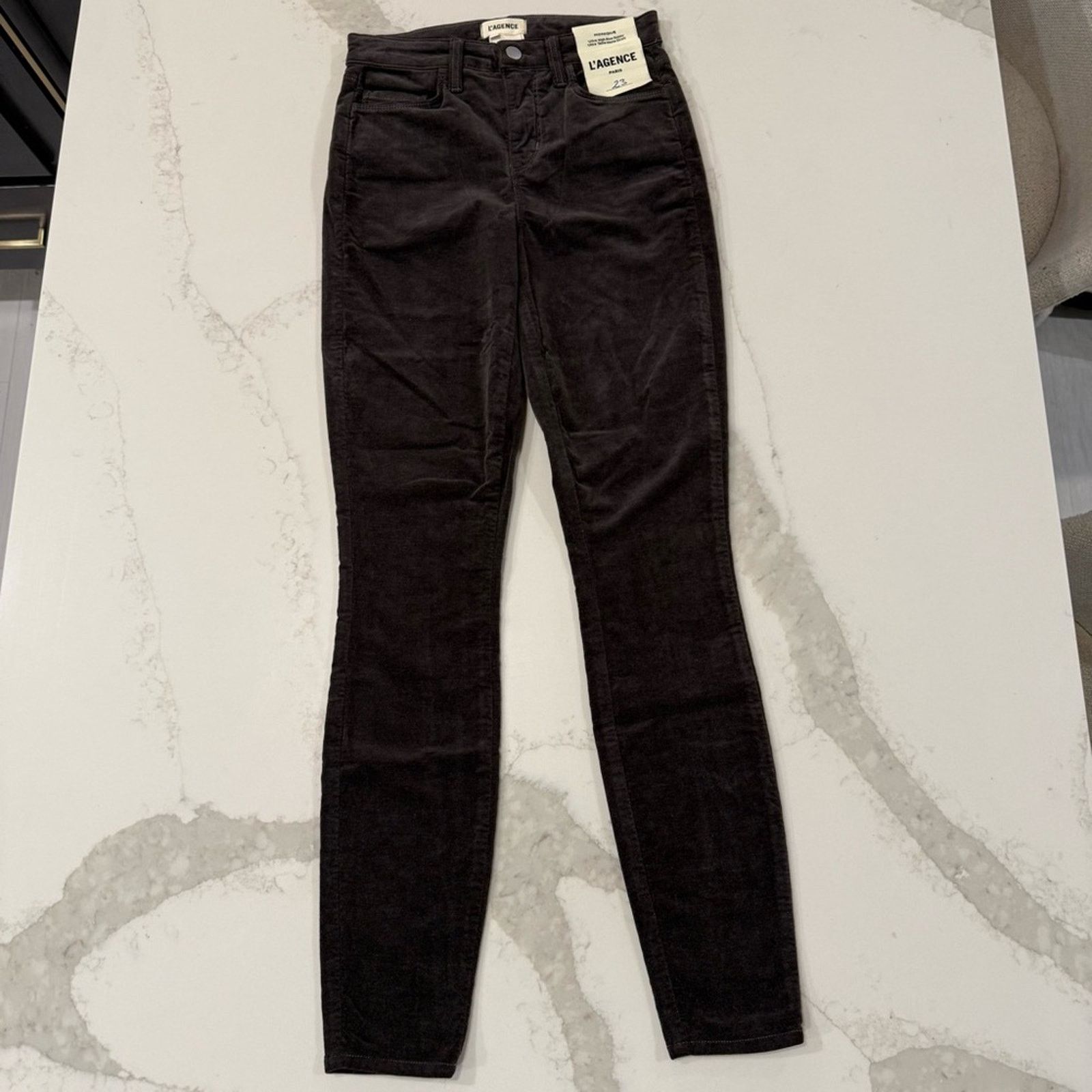 L'AGENCE L’AGENCE NWT Velvet Ultra High Rise Skinny Jeans Womens 23 Size 23" - 2 Thumbnail
