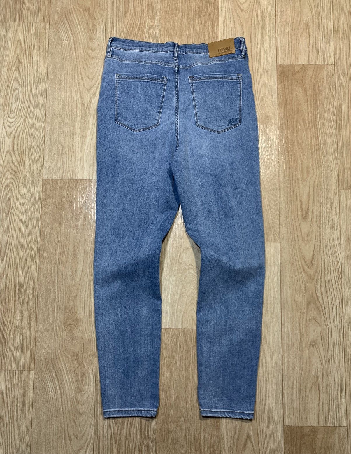 Karl Lagerfeld Karl Lagerfeld Paris Designer Big Logo Denim Pants Size 12 Size 30" / US 8 / IT 44 - 8 Thumbnail