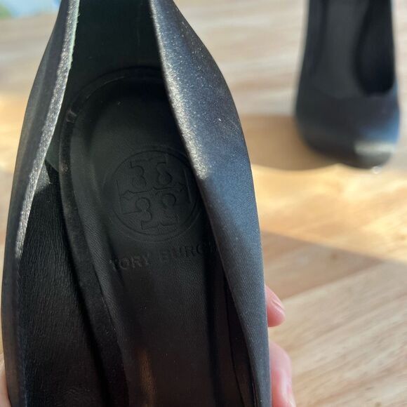 Tory Burch Tory Burch Jenna Satin Heels Pumps Womens 8.5 Black Hidden P Size US 7 / IT 37 - 5 Thumbnail