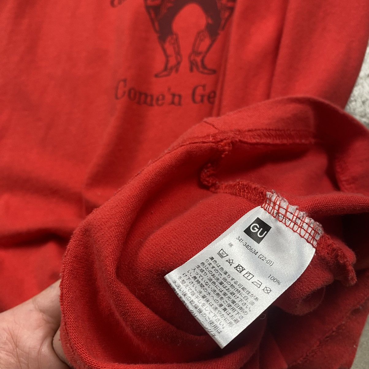 Coca Cola × GU × Japanese Brand GU Cowboy Coca Cola Boxy Crewneck Tee Size US S / EU 44-46 / 1 - 3 Thumbnail