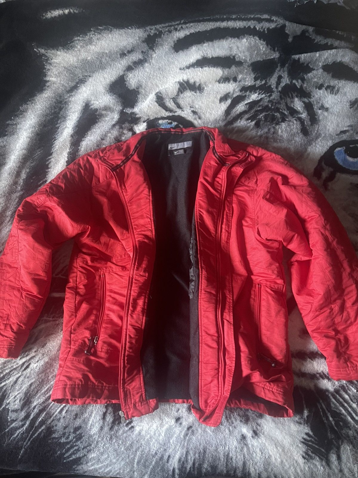 Nike × Vintage Nike 00’s Vintage red shine y2k puffer jacket Size US XL / EU 56 / 4 - 11 Thumbnail