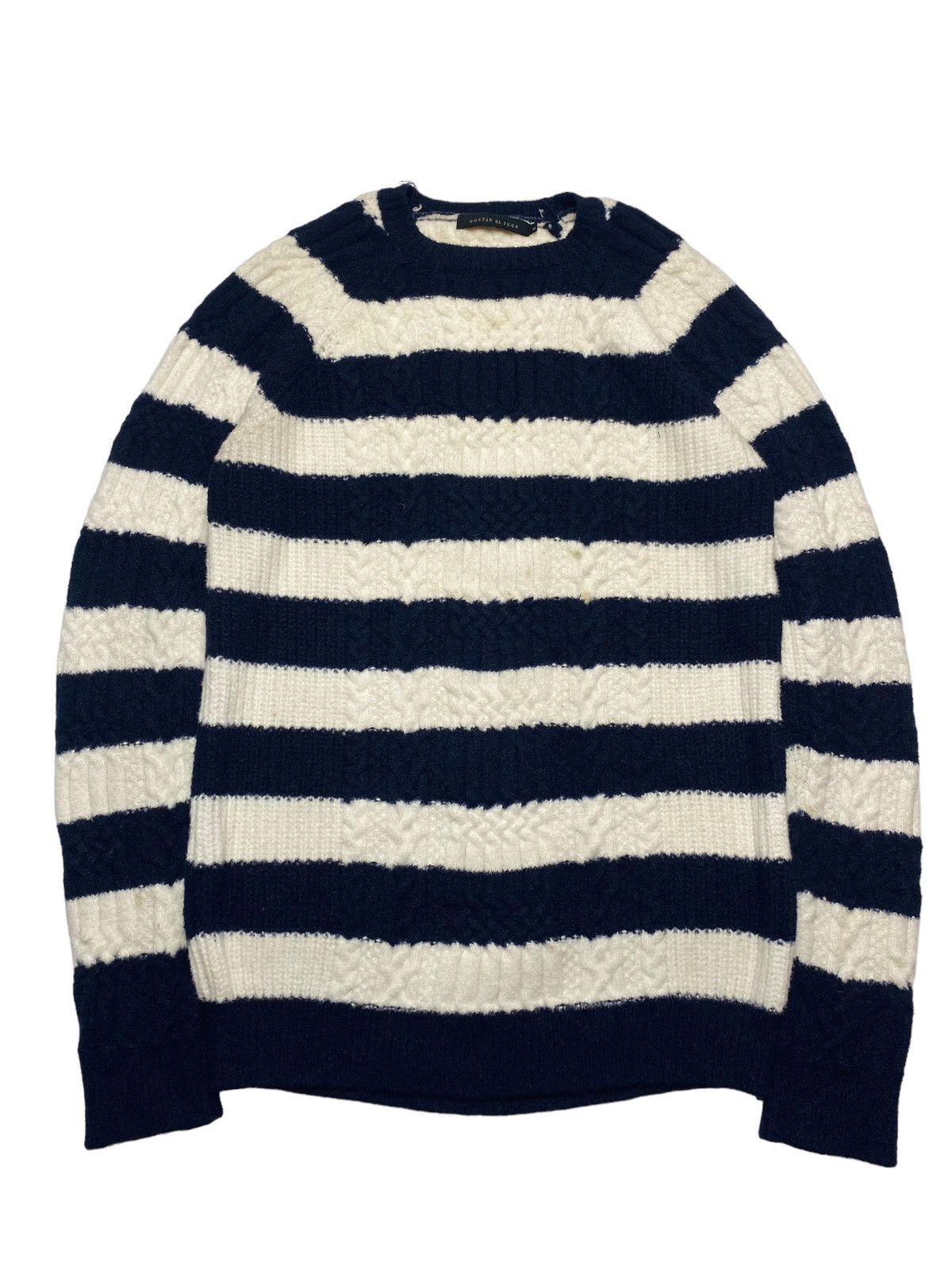 image of Gostar De Fuga x If Six Was Nine 2000S Fuga - Fluffy Knitted Sweater in Striped, Men's (Size Large)