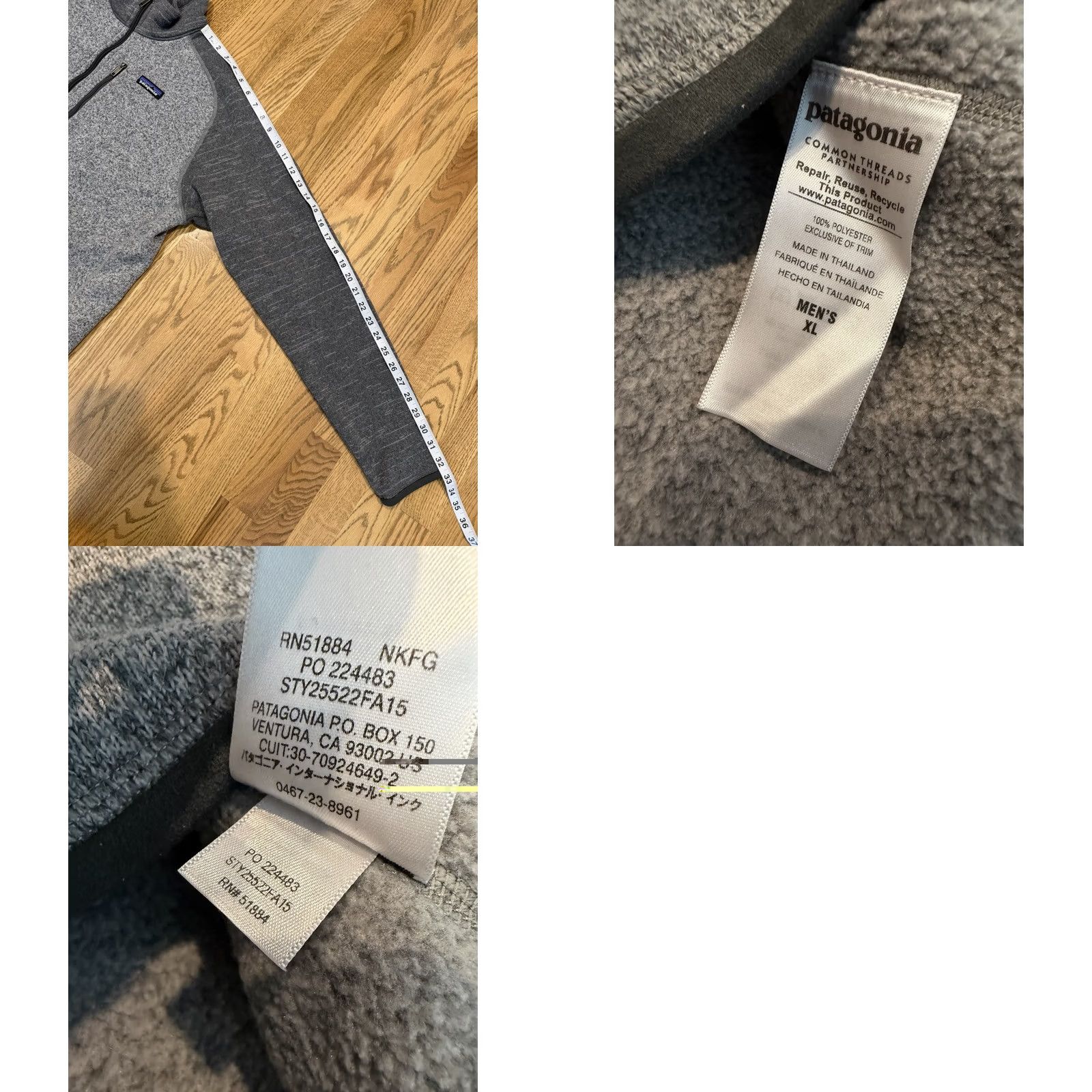 Patagonia Patagonia 1/4 Zip Fleece Better Sweater Men’s XL Two Tone Grey Pullover Size US XL / EU 56 / 4 - 8 Thumbnail