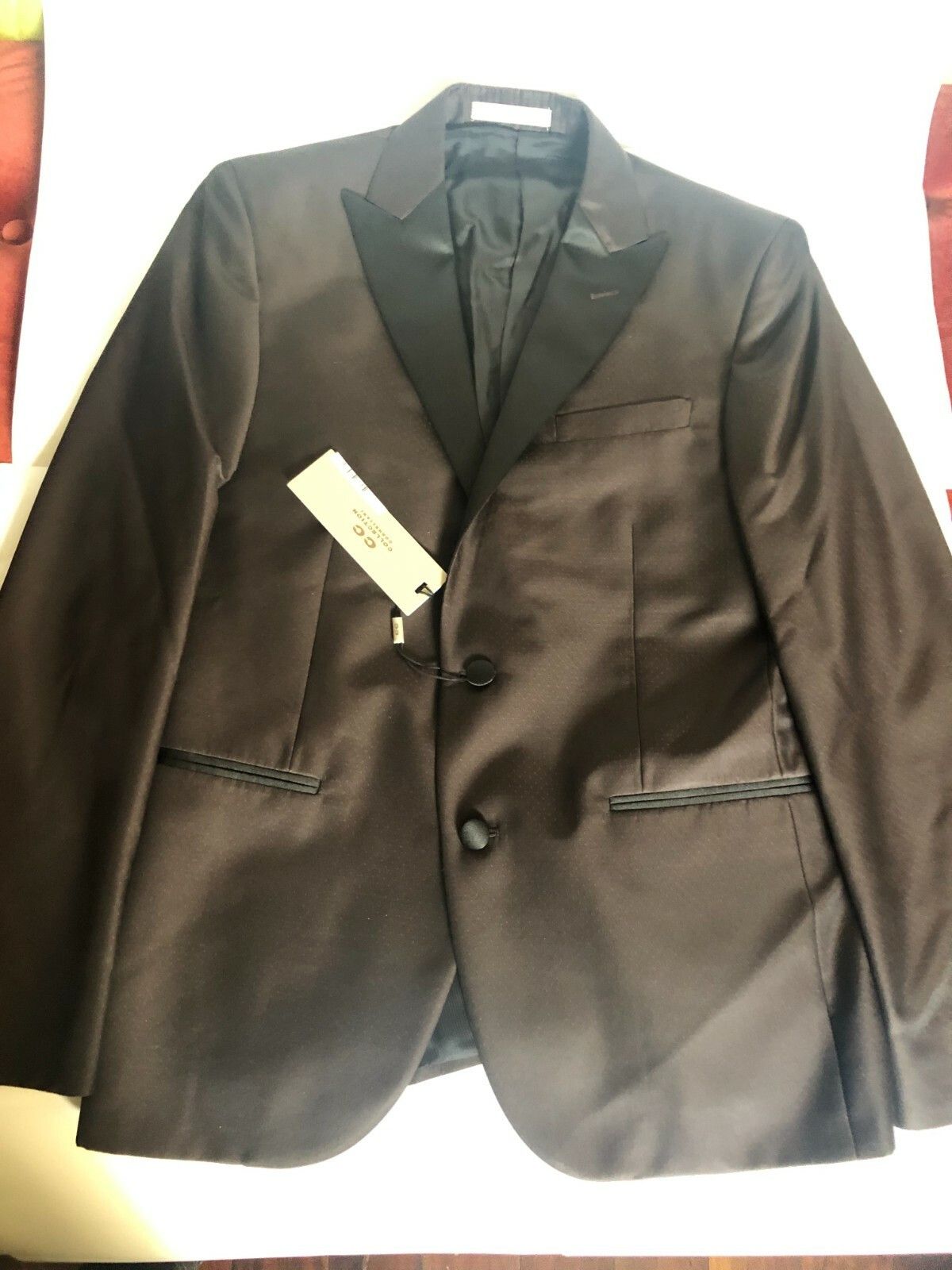 Corneliani Corneliani Brown Wool 73% Silk Tuxedo Suit Peak Lapel 50 EU Size 40R - 2 Thumbnail