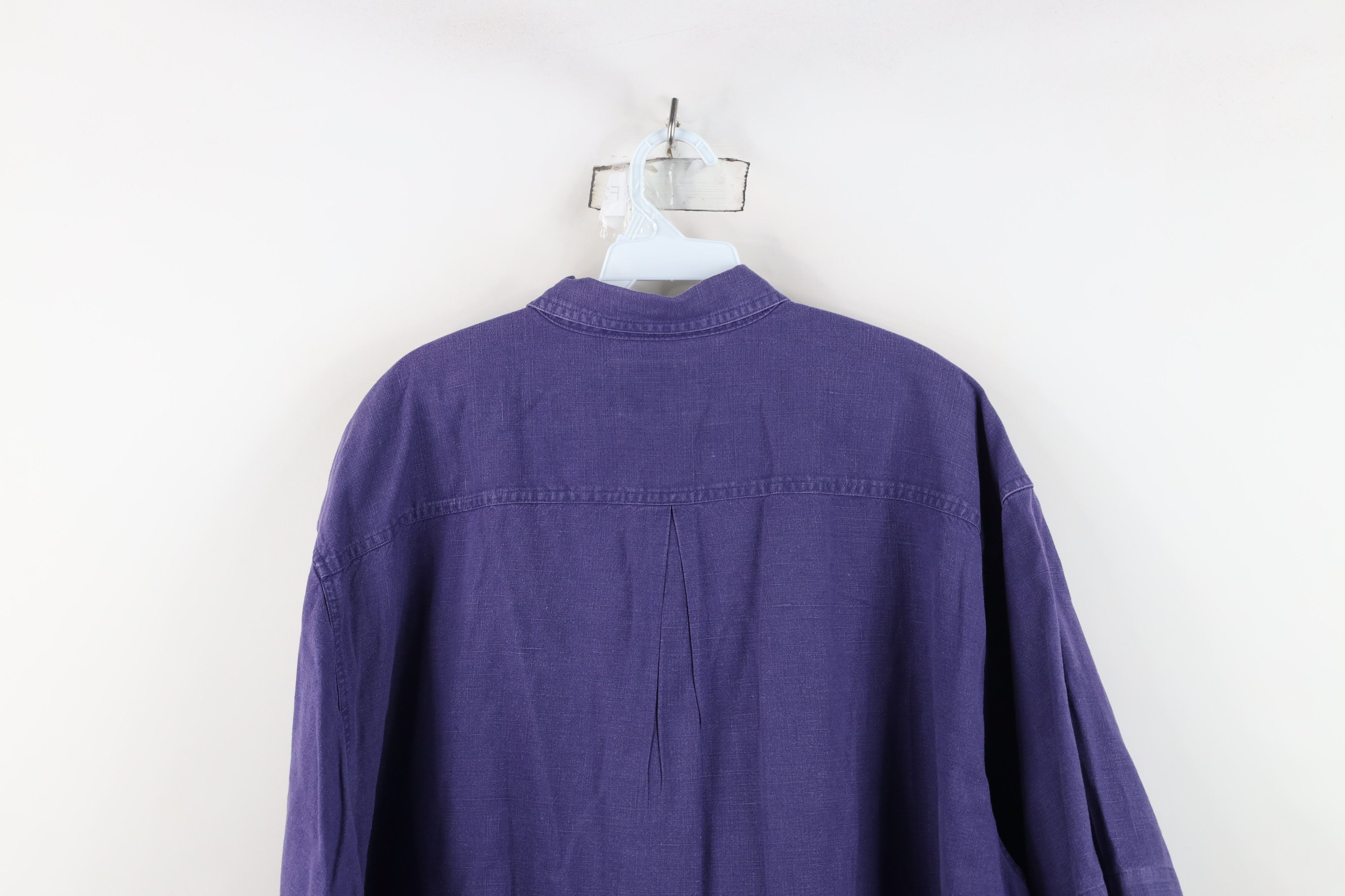 Vintage Vintage 90s Streetwear Linen Blend Baggy Fit Button Shirt Size US XL / EU 56 / 4 - 13 Thumbnail