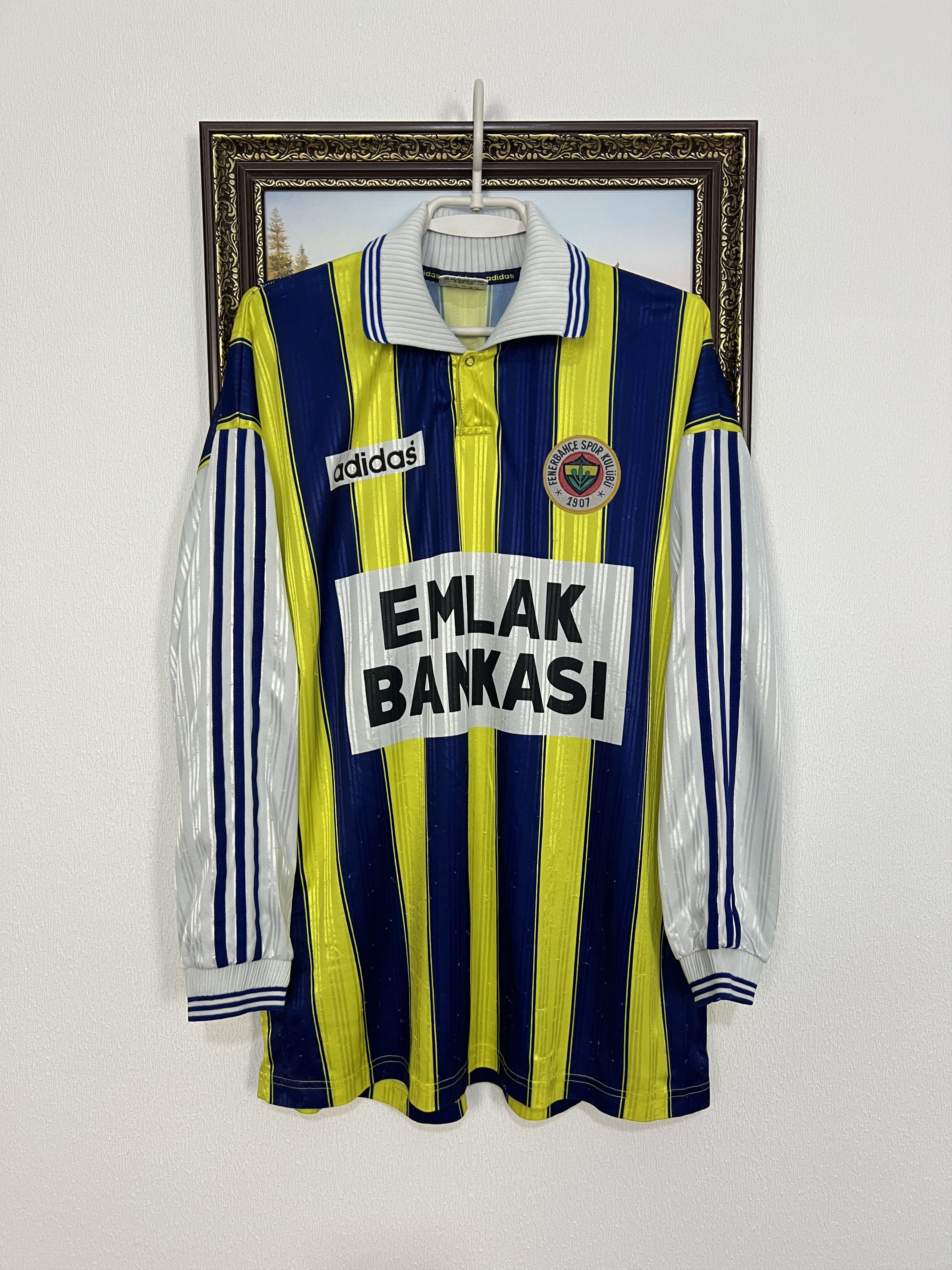 Adidas Fenerbahce football shirt Soccer Match Long Sleeve Jersey Size US XL / EU 56 / 4 - 1 Thumbnail