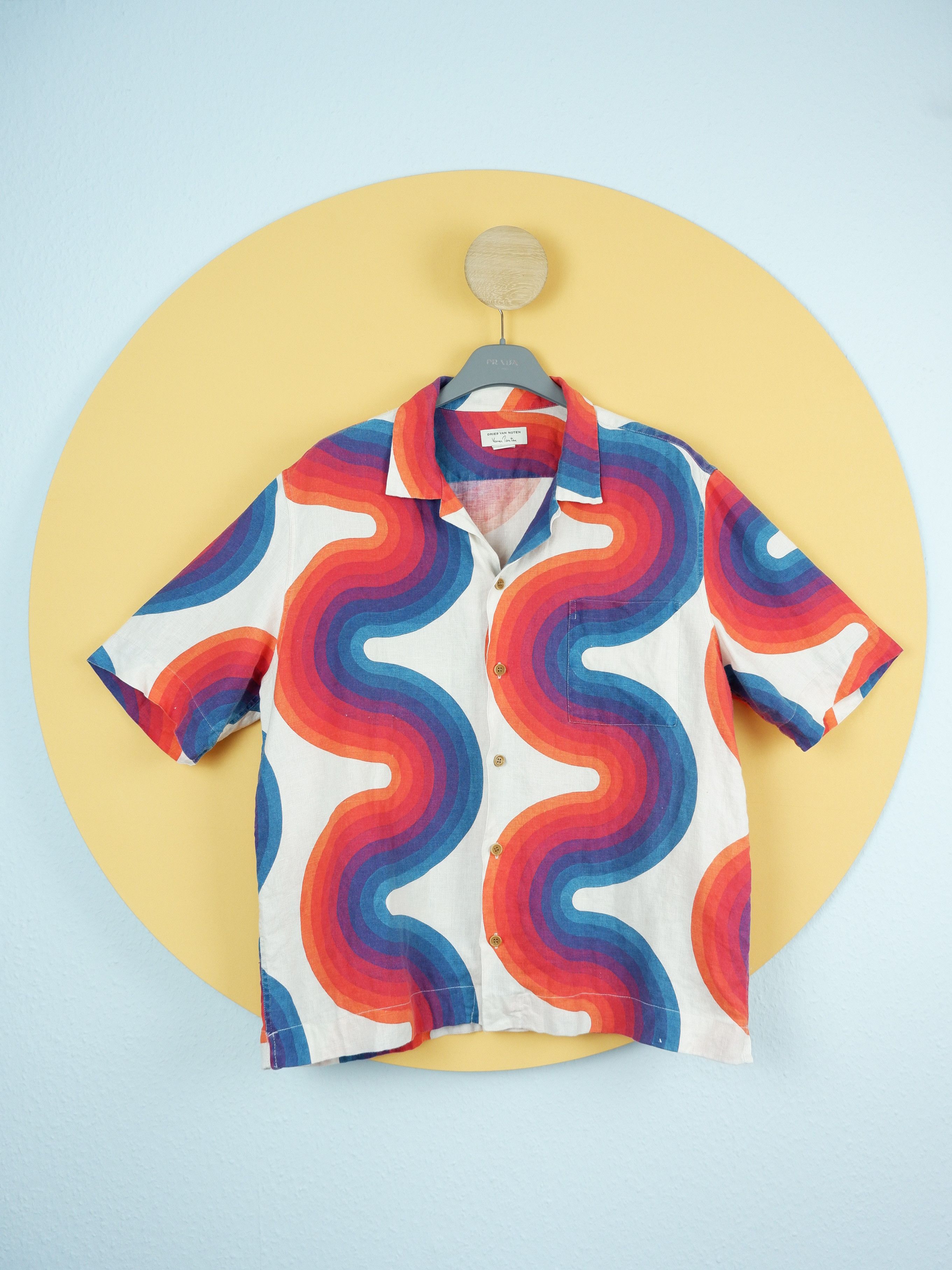 Dries Van Noten Last drop! Dries van Noten wave Verner Panton linen shirt Size US L / EU 52-54 / 3 - 1 Thumbnail