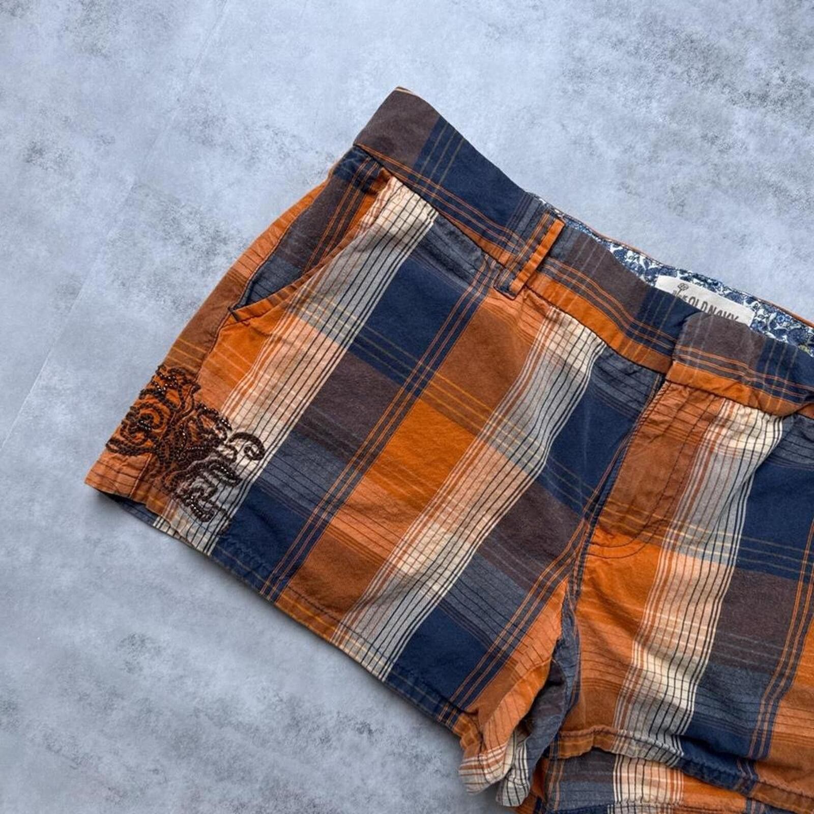 Old Navy Y2K Old Navy Surf Orange Grunge shorts Size 28" / US 6 / IT 42 - 4 Thumbnail
