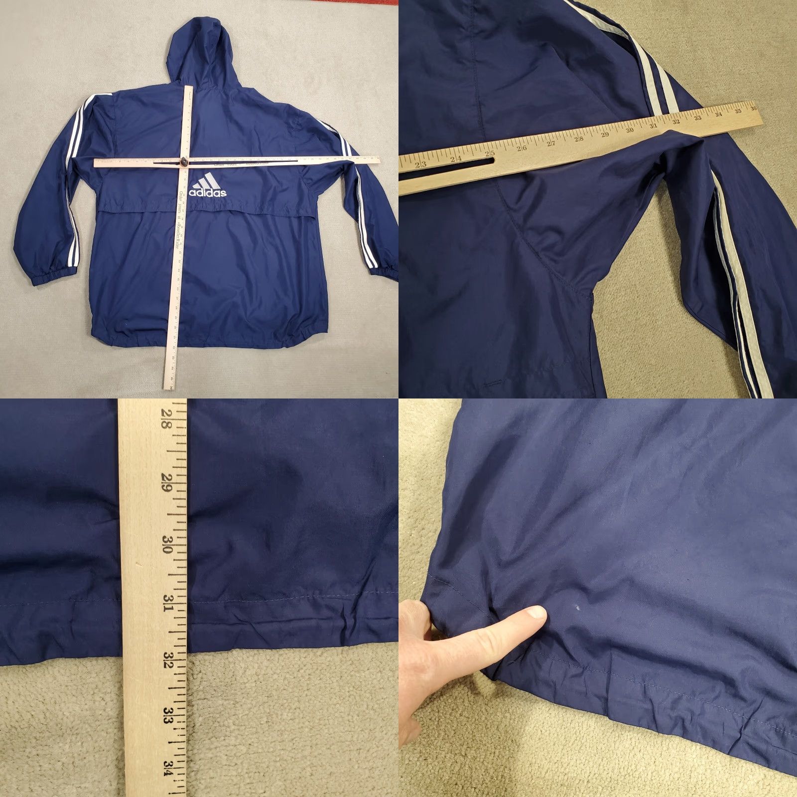 Adidas VINTAGE adidas Jacket Mens 2XL Windbreaker Blue Logo Pockets 90s Y2K Outdoor Vented Hooded Regular Jacket Mens Size US XXL / EU 58 / 5 - 8 Thumbnail