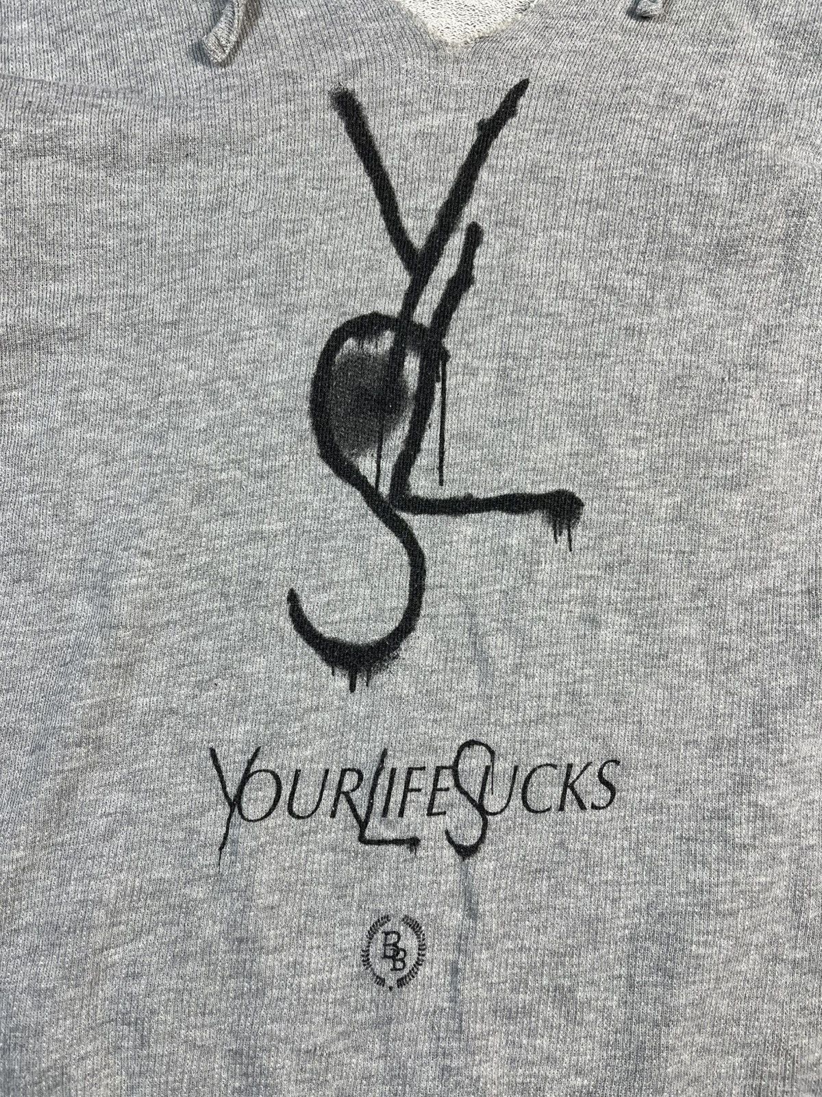 Other Boom Bap YSL YourLifeSucks Gray Hoodie Size L Size US L / EU 52-54 / 3 - 5 Thumbnail