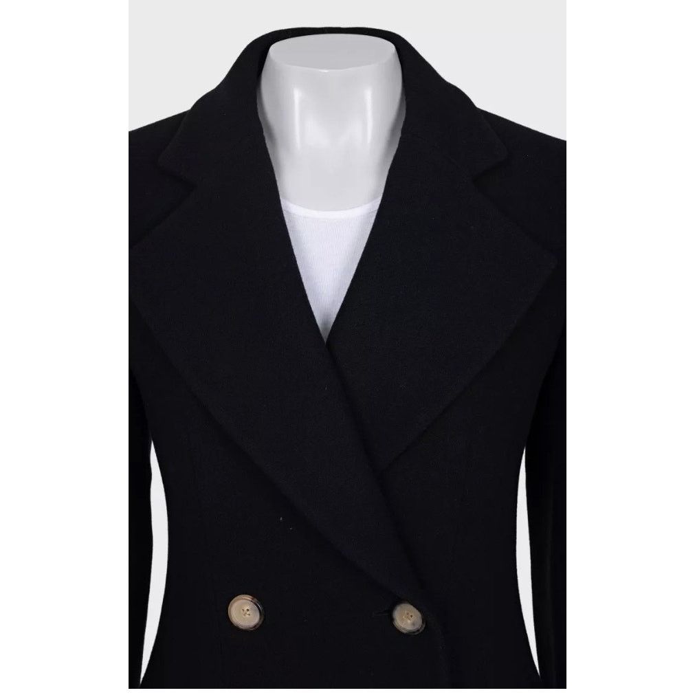 KHAITE Khaite Black Wool Coat - US 4 / S Size S / US 4 / IT 40 - 4 Thumbnail