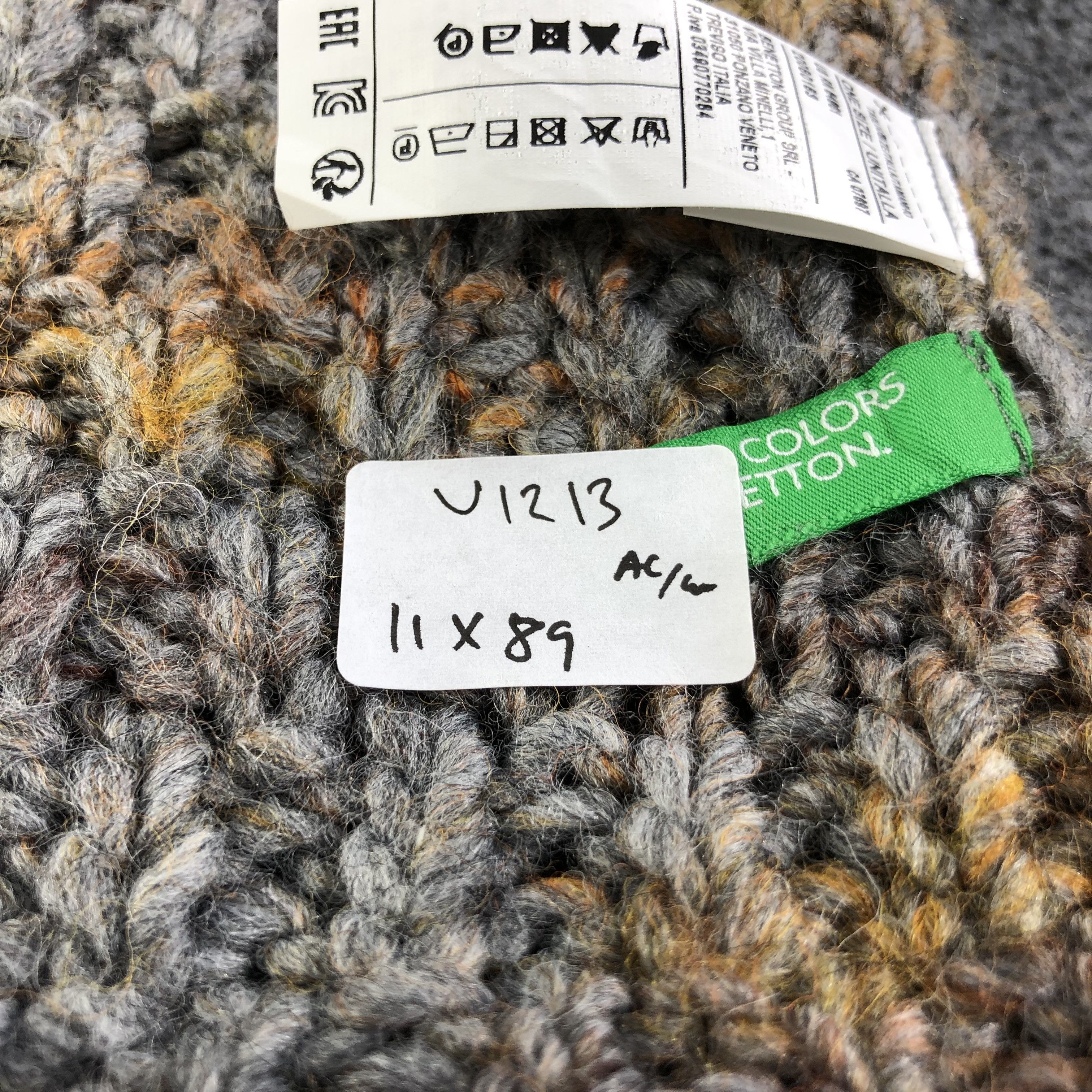 United Colors Of Benetton United Colors of Benetton Long Wool Scarf Muffler V1213 Size ONE SIZE - 6 Thumbnail