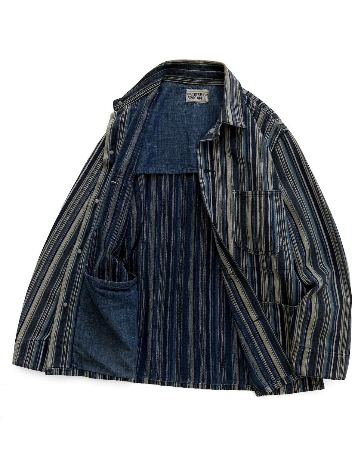 TIGRE BROCANTE TIGRE BROCANTE CHORE WORKWEAR STRIPE JACKET Size US M / EU 48-50 / 2 - 2 Thumbnail