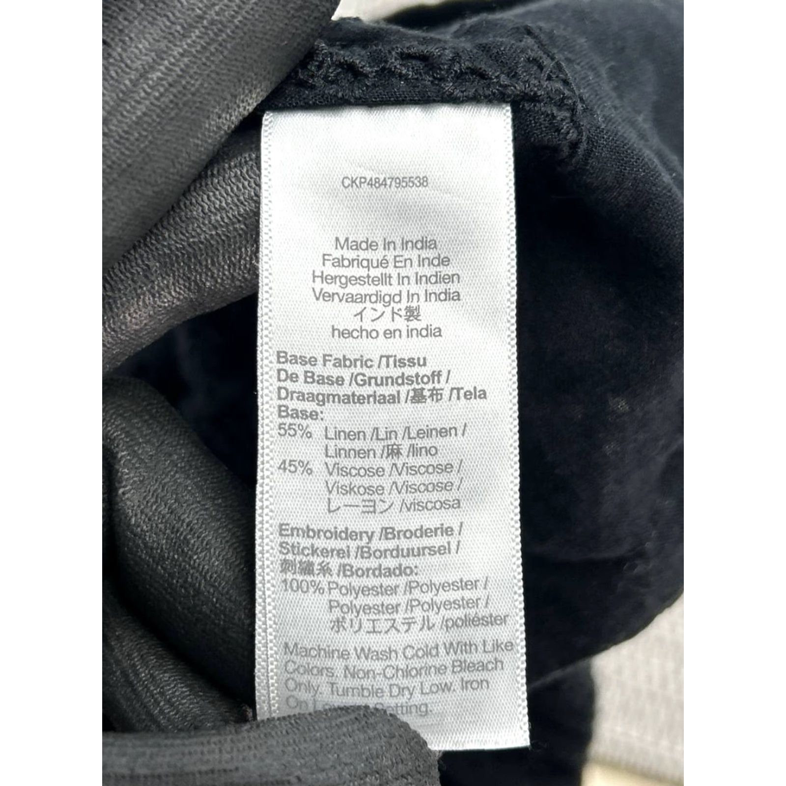 Madewell Madewell Shirt Womens Small Black Linen Blend Henley Size S / US 4 / IT 40 - 4 Thumbnail