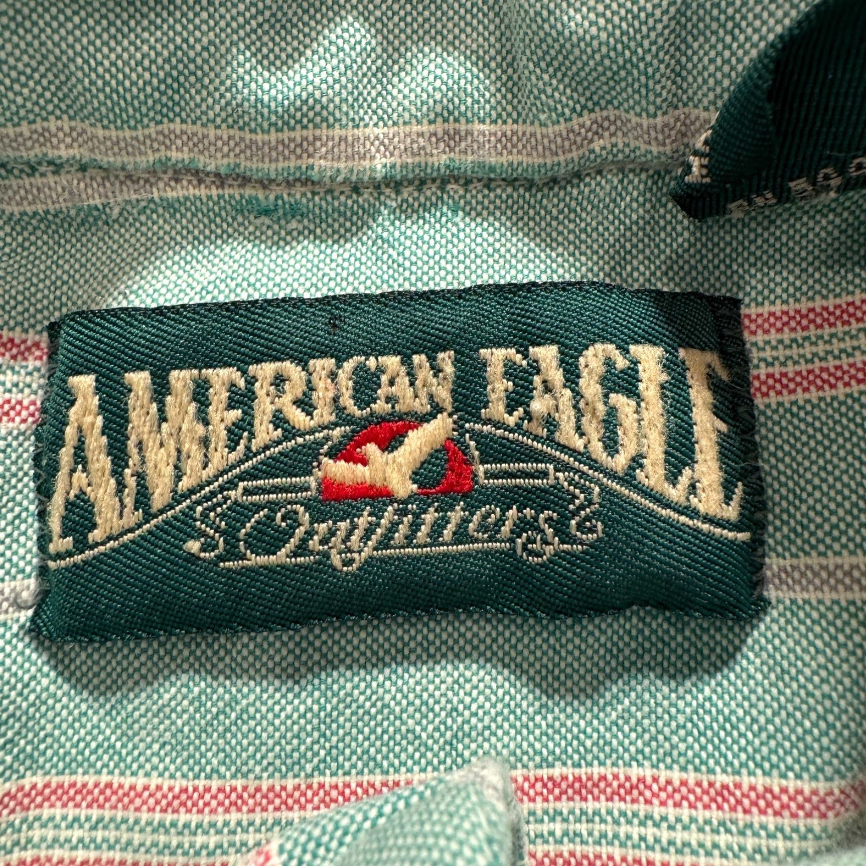 American Eagle Outfitters VINTAGE American Eagle Shirt Mens XS Green Stripe Button-Up USA Made Cotton Size US S / EU 44-46 / 1 - 2 Thumbnail