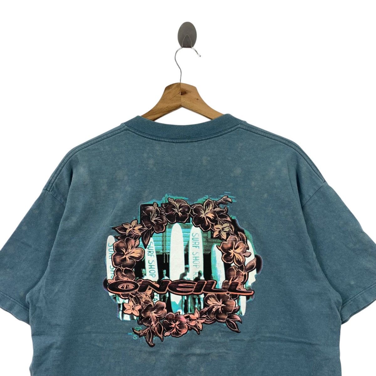 O'Neill × Vintage Vintage 90s ONEILL Surfing Tee Shirt Size US L / EU 52-54 / 3 - 2 Thumbnail