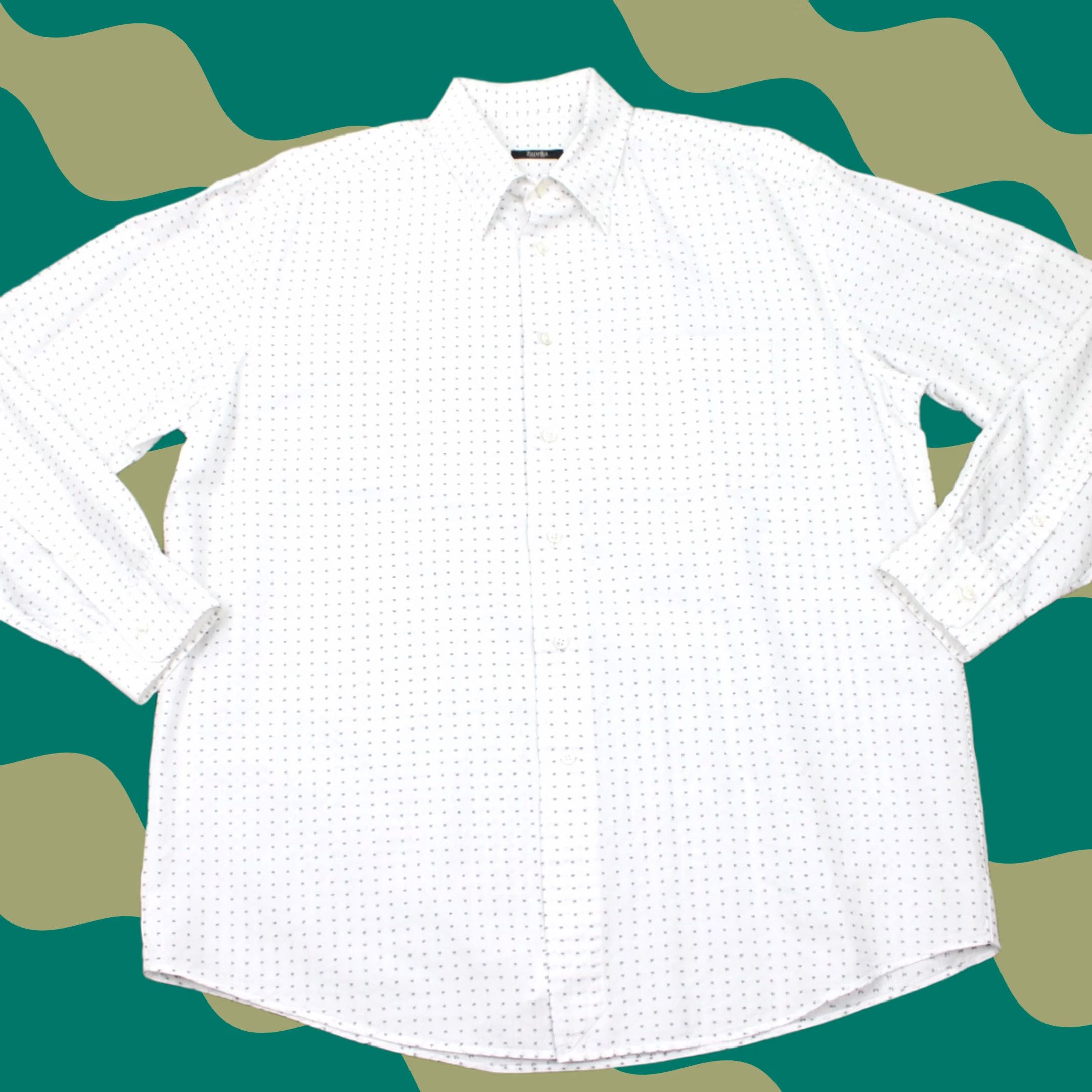 Zanella Zanella Shirt Mens XL White Geometric Seersucker Cotton/Rayon L/S Button-Up Shirt Men’s XL White Geometric Pattern Size US XL / EU 56 / 4 - 1 Thumbnail