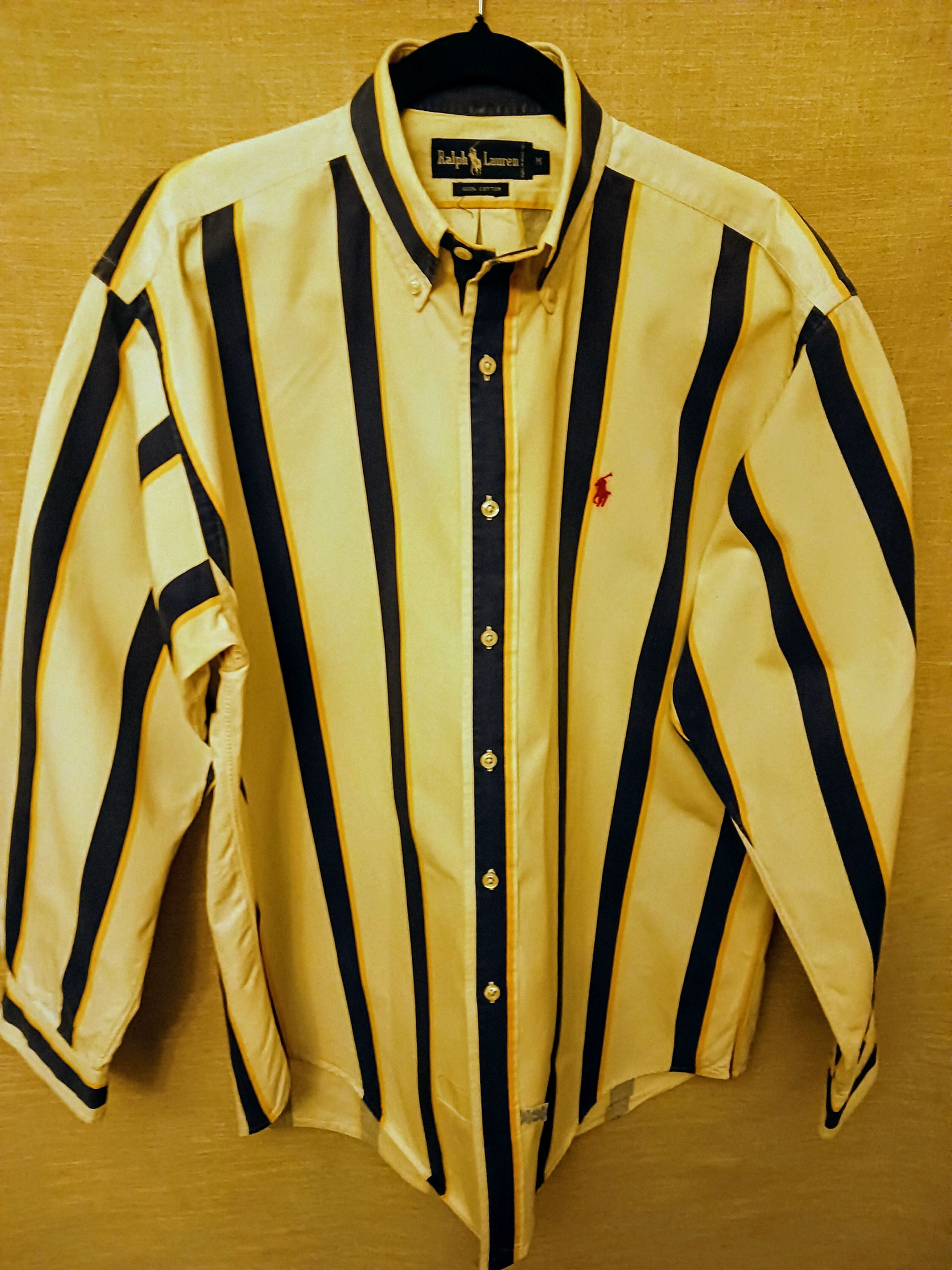 Ralph Lauren Vintage 90's Men's Long Sleeve Striped Shirt Size US M / EU 48-50 / 2 - 1 Thumbnail