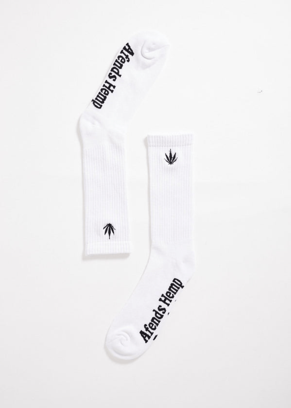 Afends BNWT Afends - Happy Hemp Weed Crew Socks / White Size ONE SIZE - 2 Thumbnail