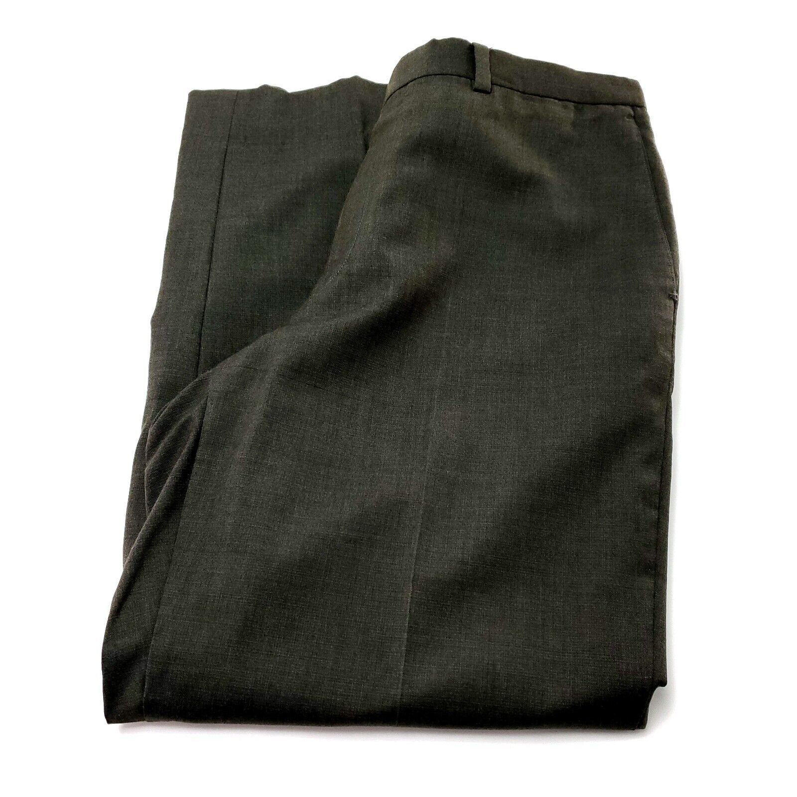 Jack Victor Jack Victor Wool Dress Pants 32/30 Green Check Samson Flat F Size 34R - 1 Thumbnail