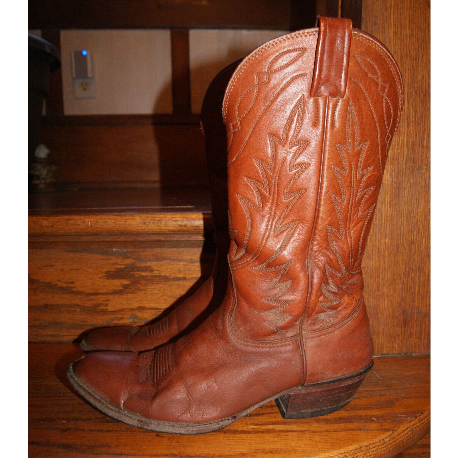 Nocona Boots Nocona Western Cowboy Boots 9 D Brown Redwood Deertan USA Size US 9 / EU 42 - 5 Thumbnail