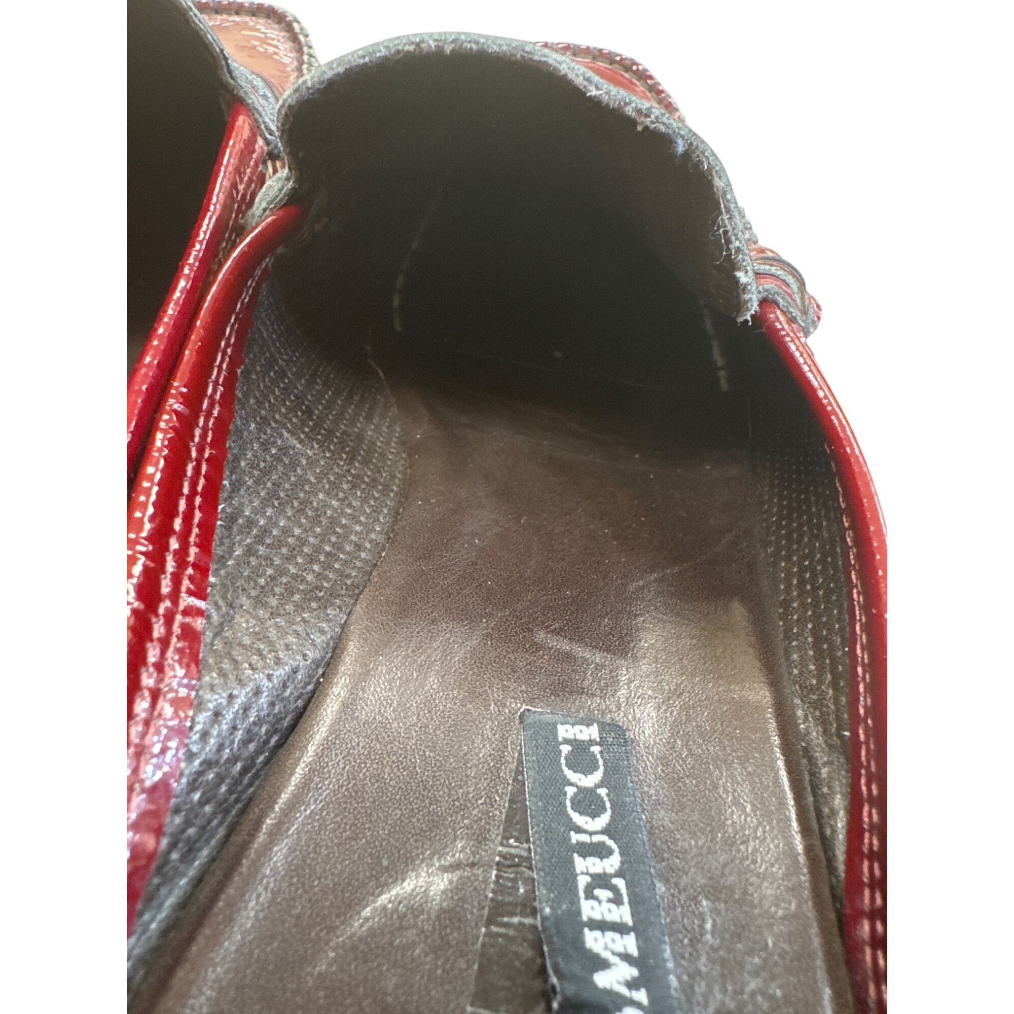 Designer Sesto Meucci Womens Red Patent Leather Slip-On sandals Size Size US 10 / IT 40 - 11 Thumbnail