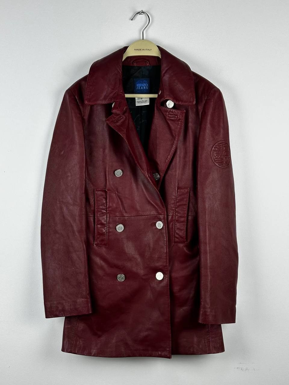 Japanese Brand × Kenzo × Vintage Vintage Kenzo HOMME Leather Japanese Trench Coat Size S / US 4 / IT 40 - 2 Thumbnail