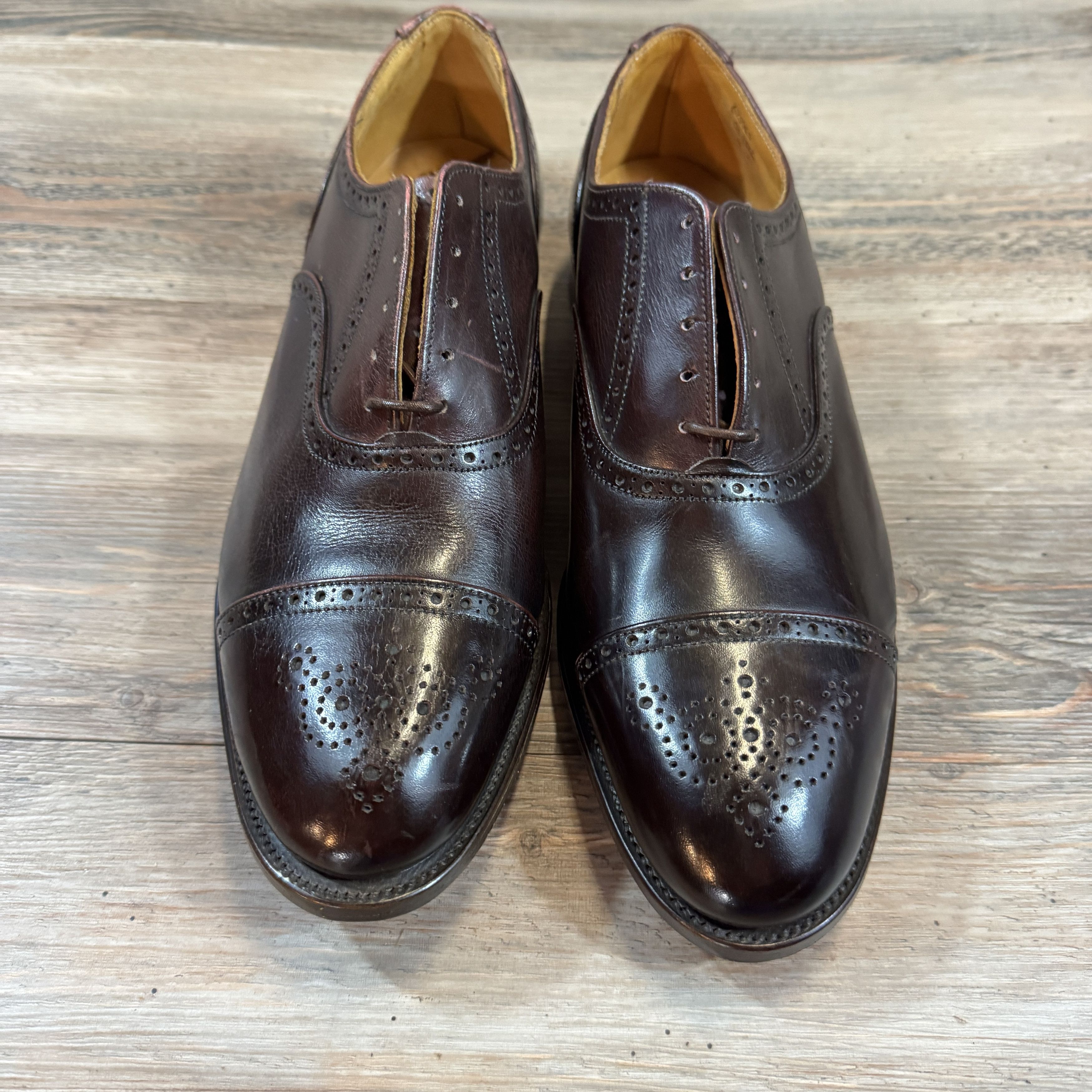 Tricker's × Vintage Vintage Deadstock KENSINGTON TOECAP OXFORD CITY SHOE Size US 9 / EU 42 - 6 Thumbnail