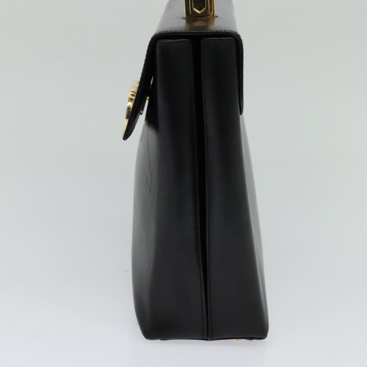 Salvatore Ferragamo Salvatore Ferragamo Gancini Hand Bag Leather Black Gold Size ONE SIZE - 4 Thumbnail