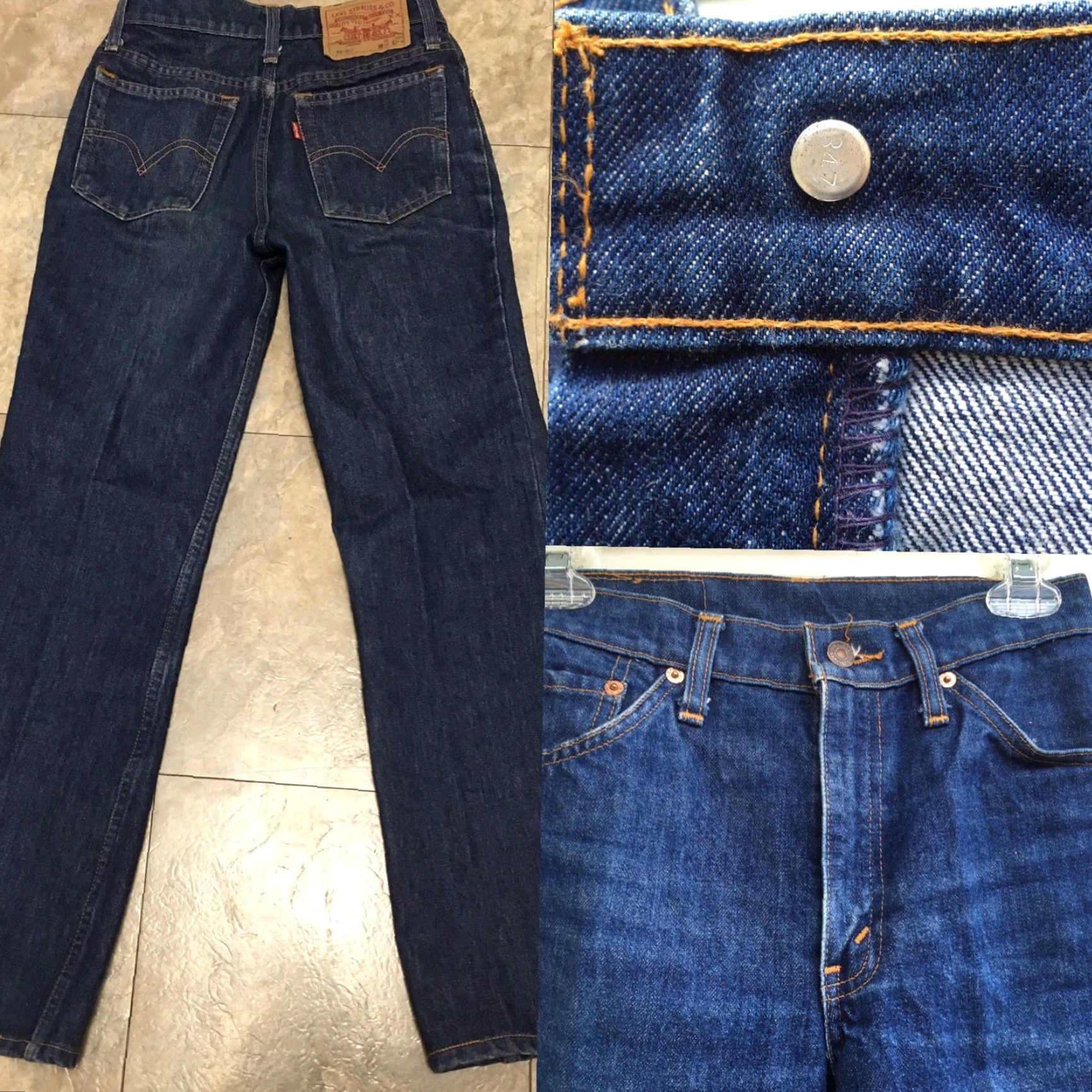 Levi's VINTAGE Levi's 508 Jeans Shirt Mens Casual Levi's 27 Blue Denim 1980s 90s Size 27" / US 4 / IT 40 - 5 Thumbnail