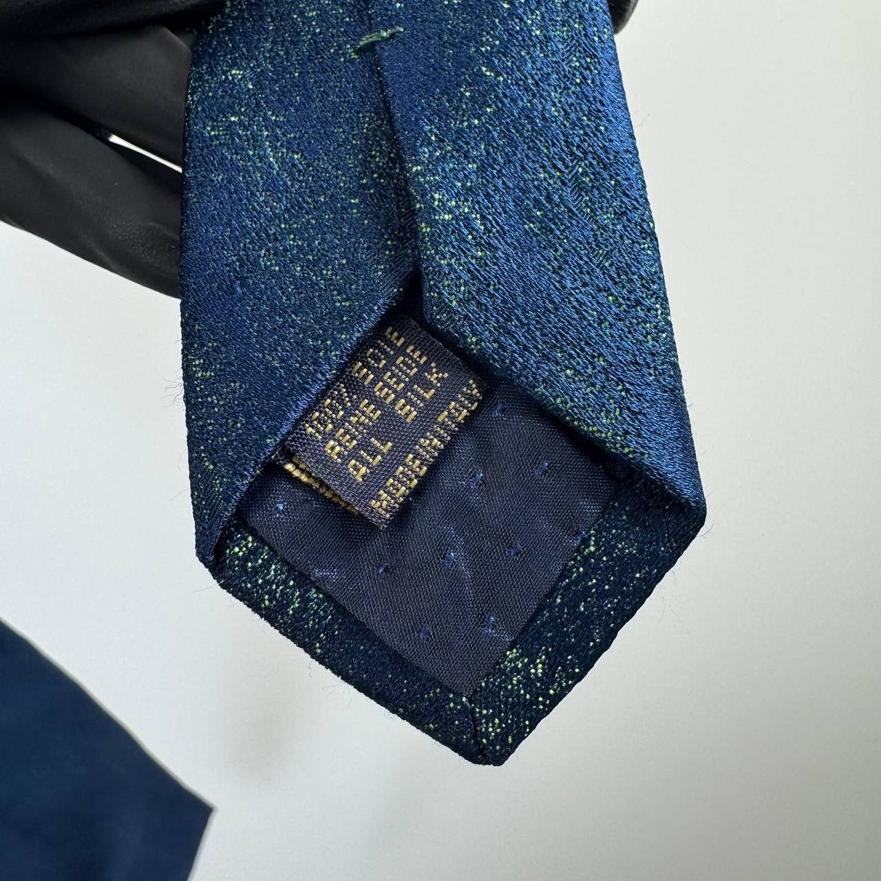 Prada Antonella Prada Handmade Vintage Silk Tie BlueTextured Italy Size ONE SIZE - 3 Thumbnail