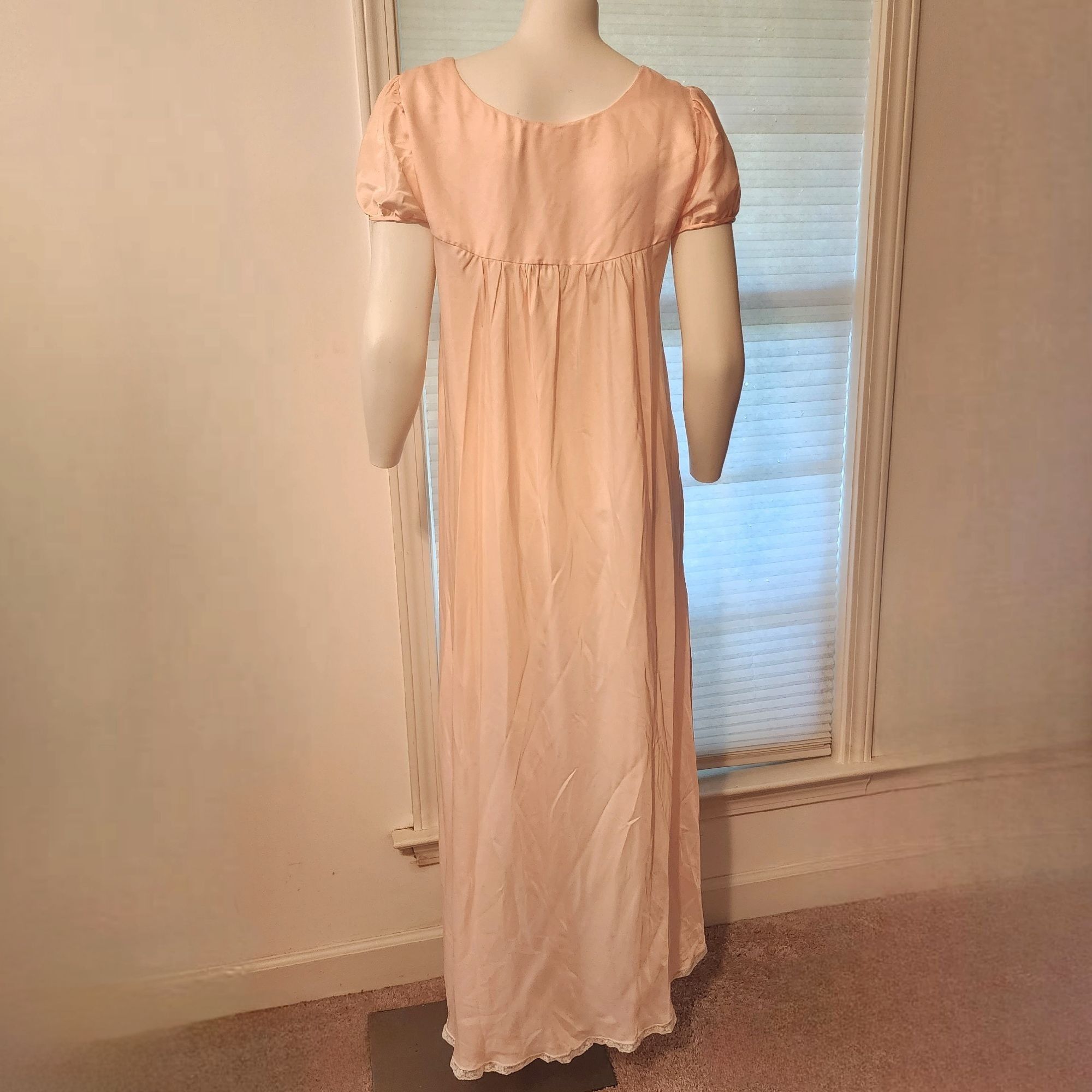 Vintage Christian Dior Nightgown Silk Long Lacy Retro Dress