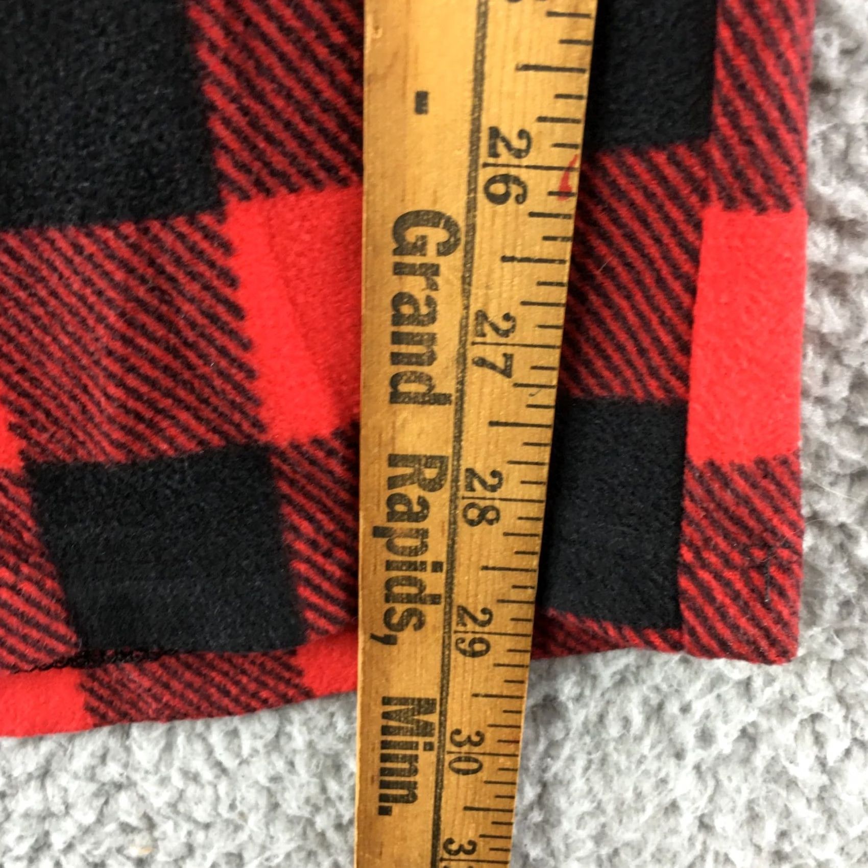 Vintage Wondershop Red Black Checkered Straight Leg Pants Womens 1X Pull On High Rise Pajama Pants Mens? Size 40" / US 18 - 6 Thumbnail