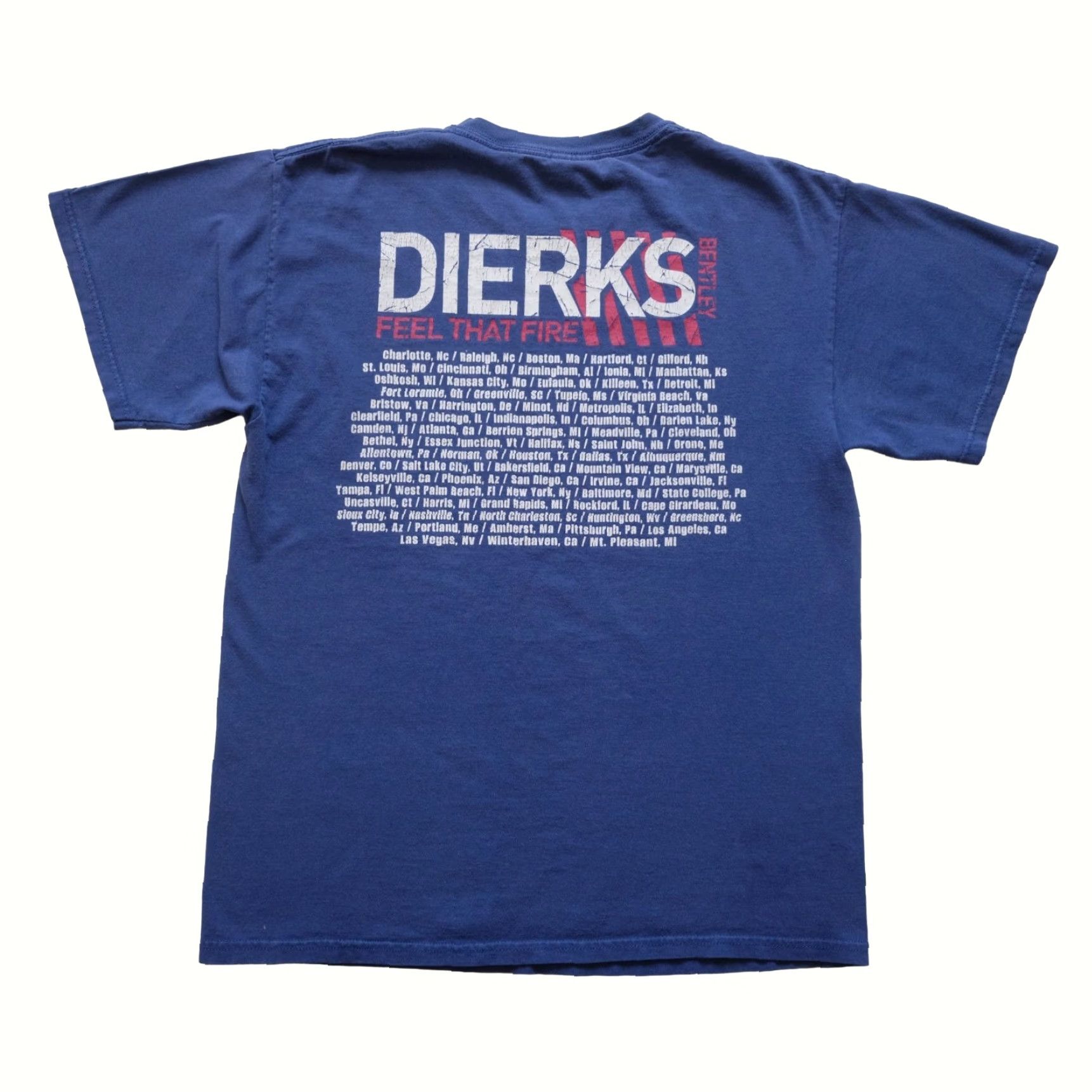 Gildan DIERKS BENTLEY VTG Y2K COUNTRY MUSIC TOUR FEEL THAT FIRE BLUE GRAPHIC T SHIRT M Size US M / EU 48-50 / 2 - 3 Thumbnail