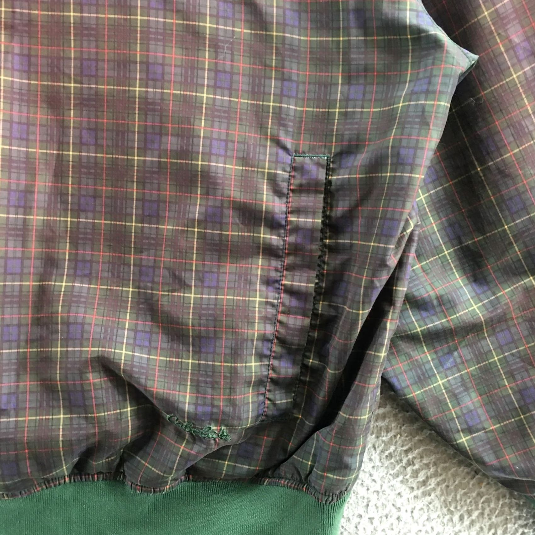 Vintage Cabela's Jacket Mens XL Green Plaid V-Neck Pullover Windbreaker Ribbed Trim Shirt Size US XL / EU 56 / 4 - 6 Thumbnail