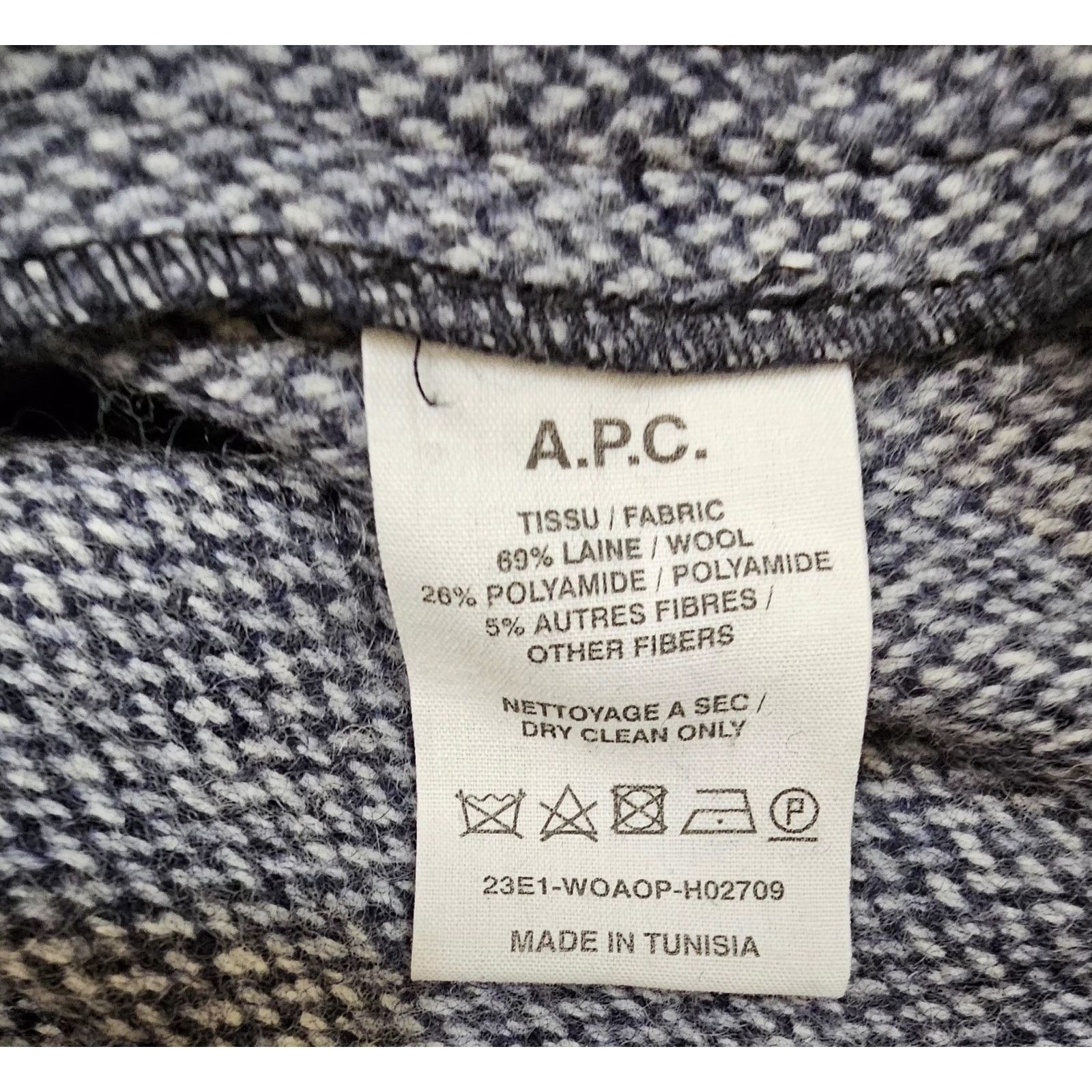 A.P.C. APC Rue Madame Paris OverShirt, Hernandez Wool Twill Flannel Size US L / EU 52-54 / 3 - 7 Thumbnail