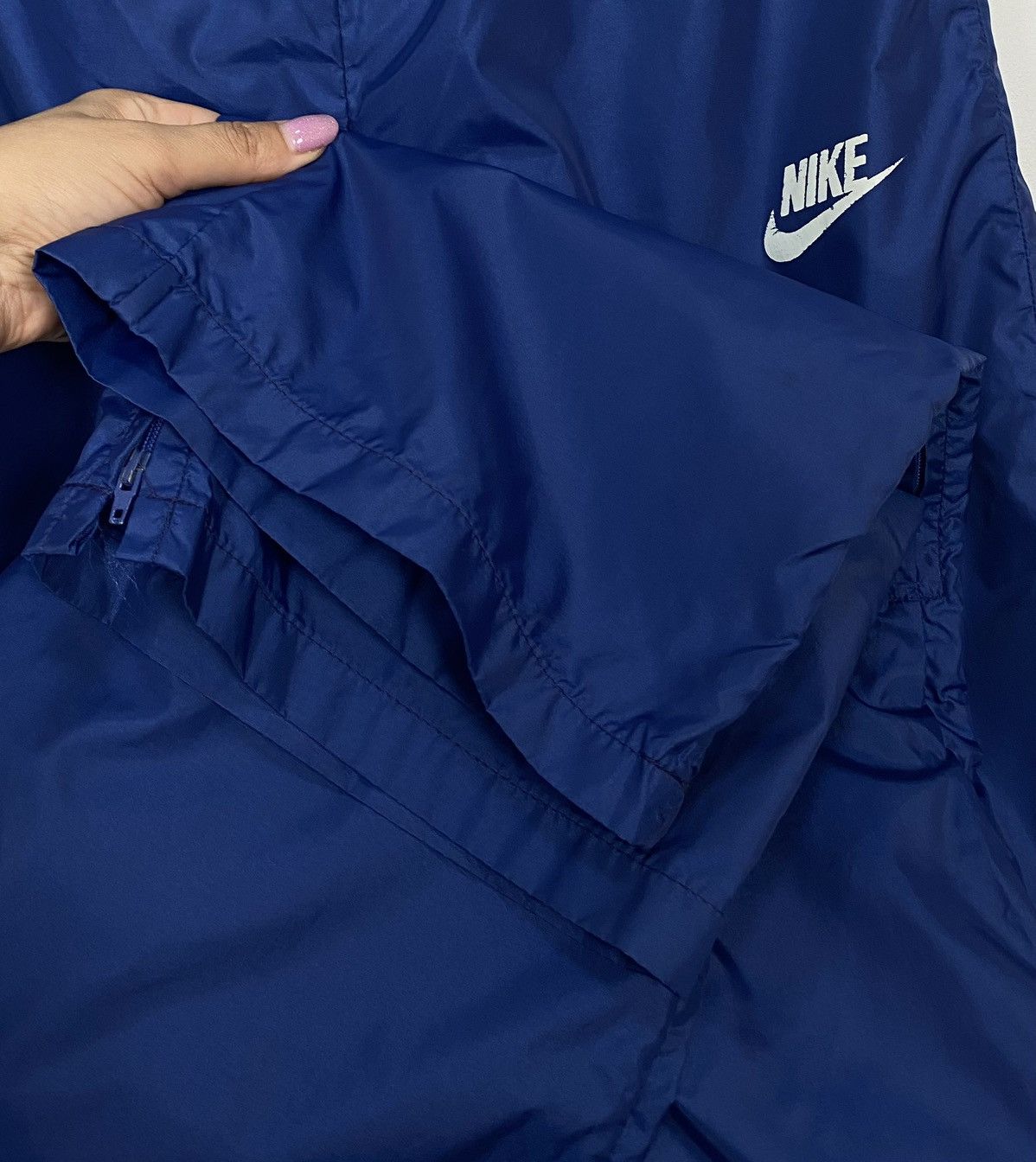 Nike Vintage 80s 90s Nike Windbreaker Nylon Pants Blue Jogger Size US 32 / EU 48 - 4 Thumbnail