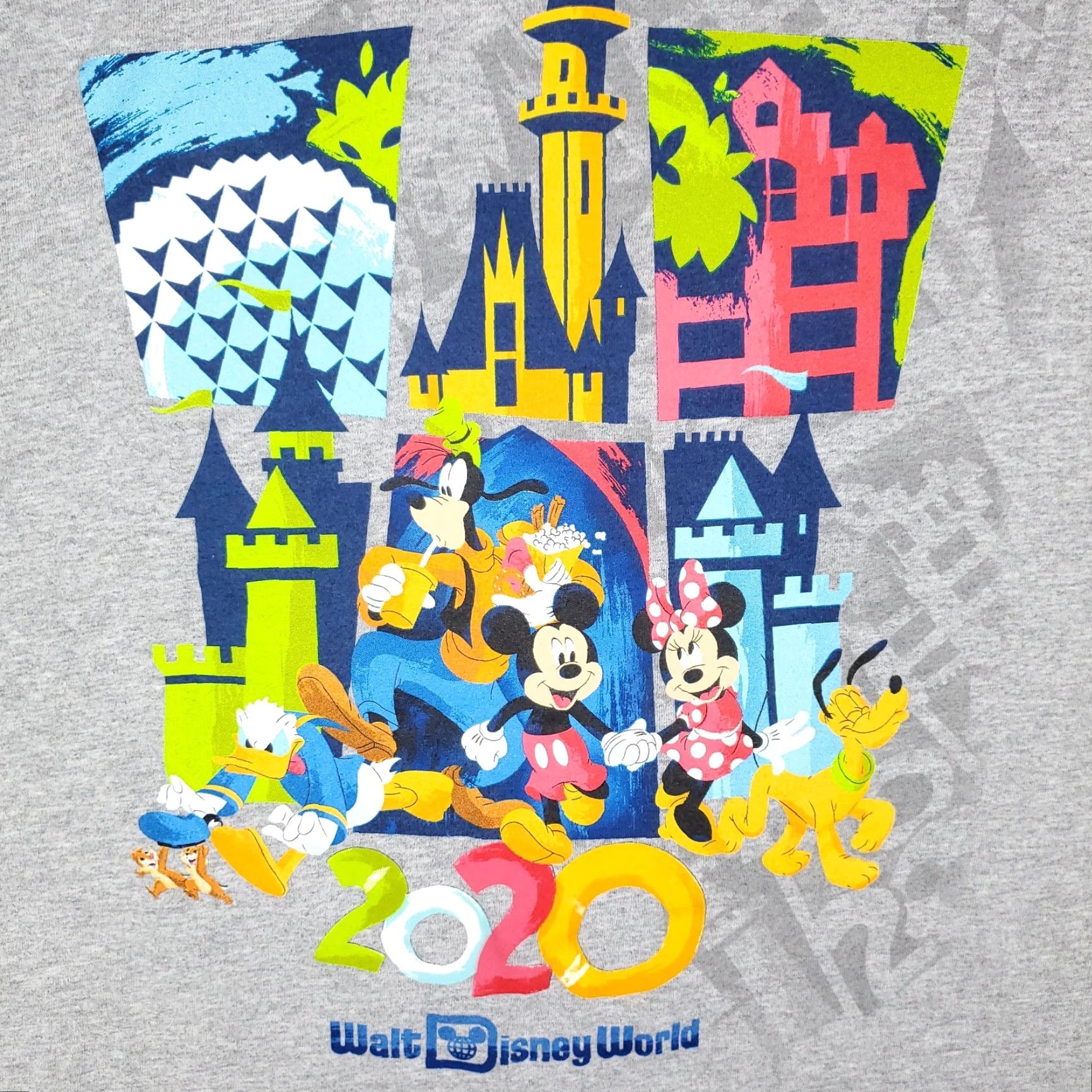 Disney Walt Disney World Mickey Mouse & Friends Gray T-Shirt Mens XL Size US XL / EU 56 / 4 - 2 Thumbnail
