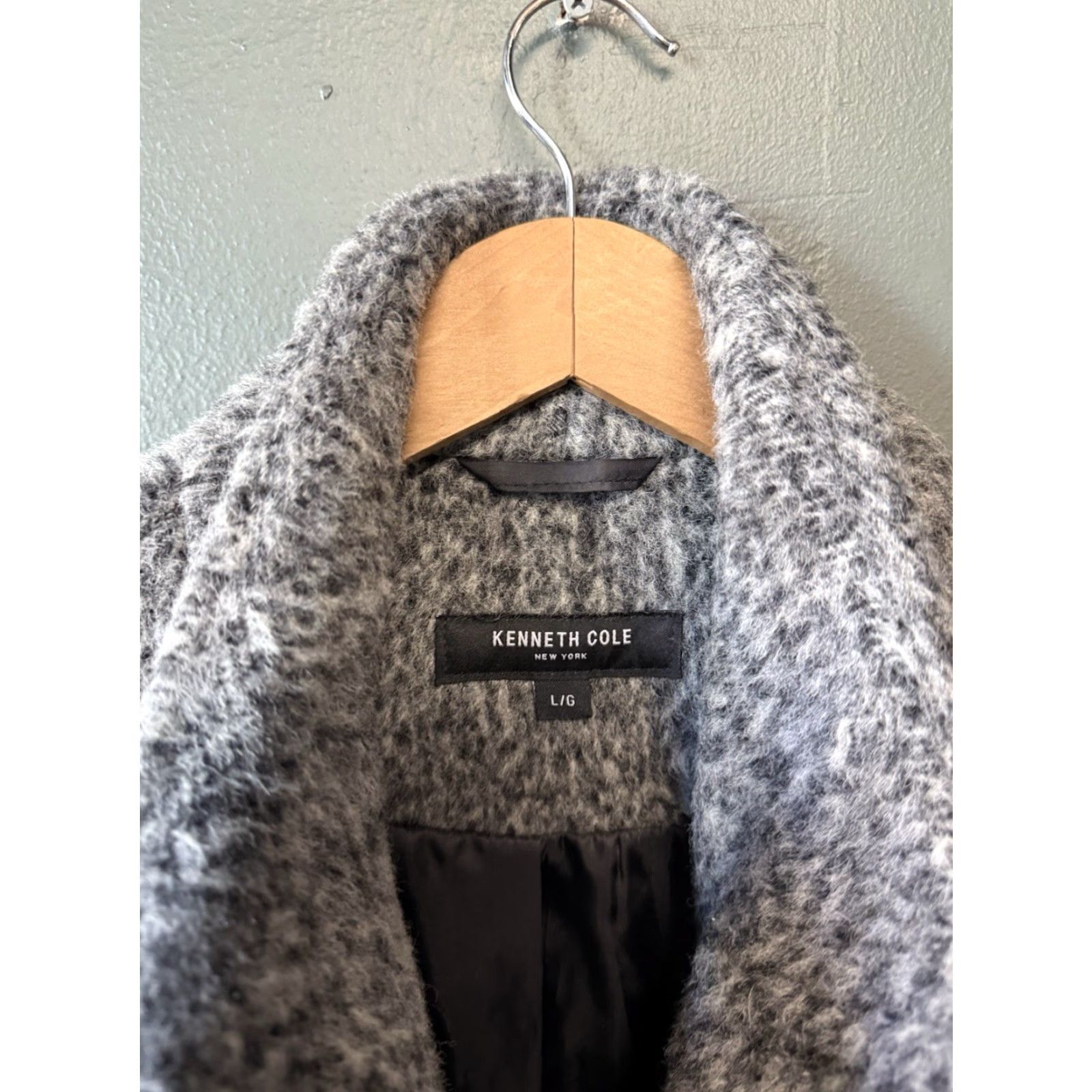 Kenneth Cole KENNETH COLE Womens Gray Wool Button Up Pea Coat Jacket NWT Size L Size L / US 10 / IT 46 - 3 Thumbnail