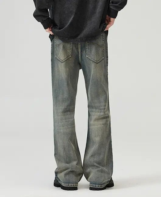 VIBE American high street washed loose flared distressed jeans Size US 32 / EU 48 - 5 Thumbnail
