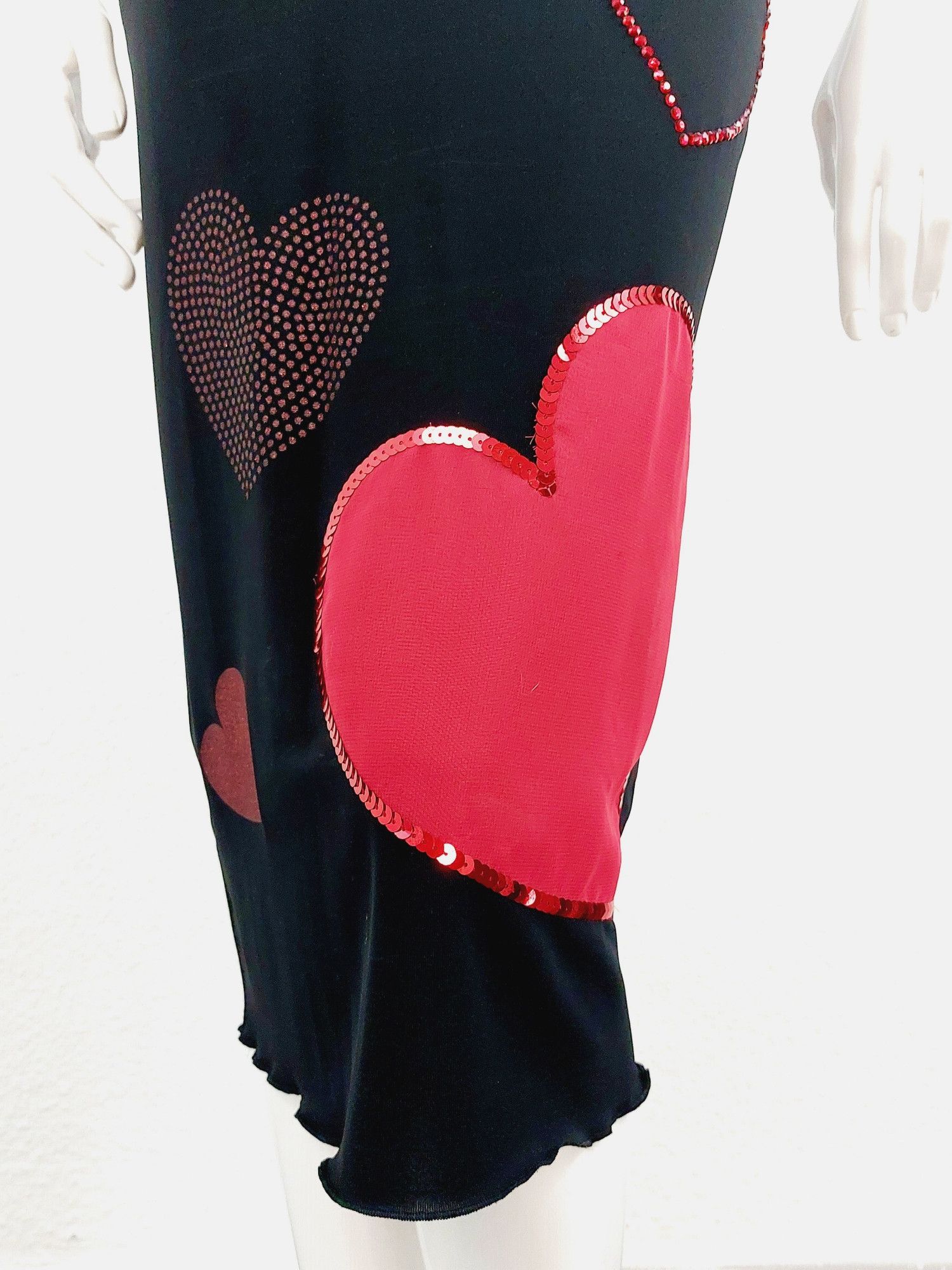 Moschino Moschino Heart Love Rhinestone Sequin Maxi Dress Size S / US 4 / IT 40 - 5 Thumbnail