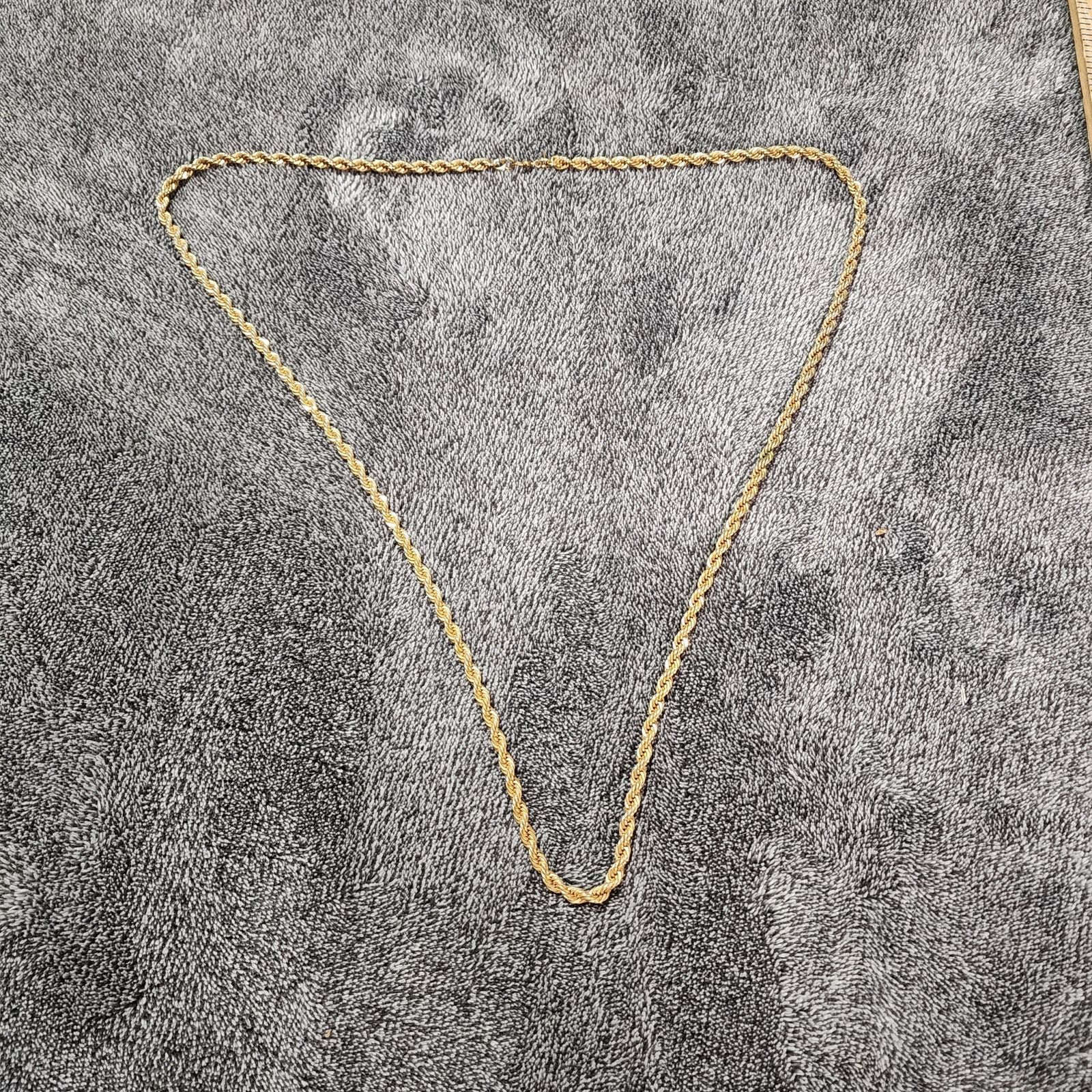 Monet Vintage Monet Gold Toned rope chain signed 35 inches b34 Size ONE SIZE - 1 Thumbnail
