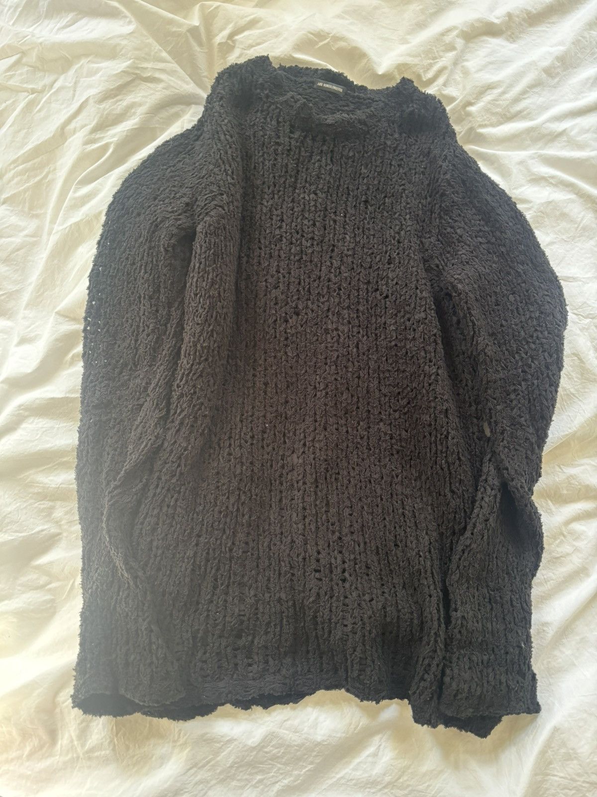 Ann Demeulemeester ANN DEMEULEMEESTER BLACK KNIT SWEATER Size US M / EU 48-50 / 2 - 5 Thumbnail