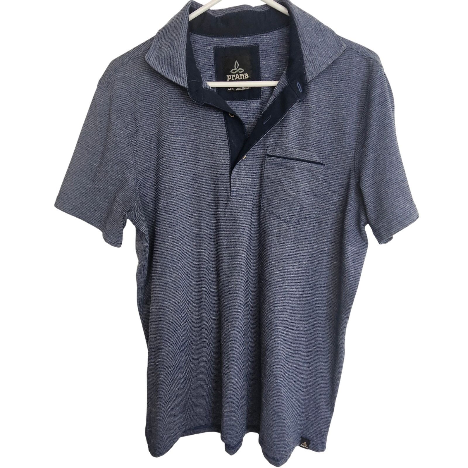 Prana Prana Mens Striped Polo Shirt Size M Minimalist Stretch Easy Size US M / EU 48-50 / 2 - 1 Thumbnail