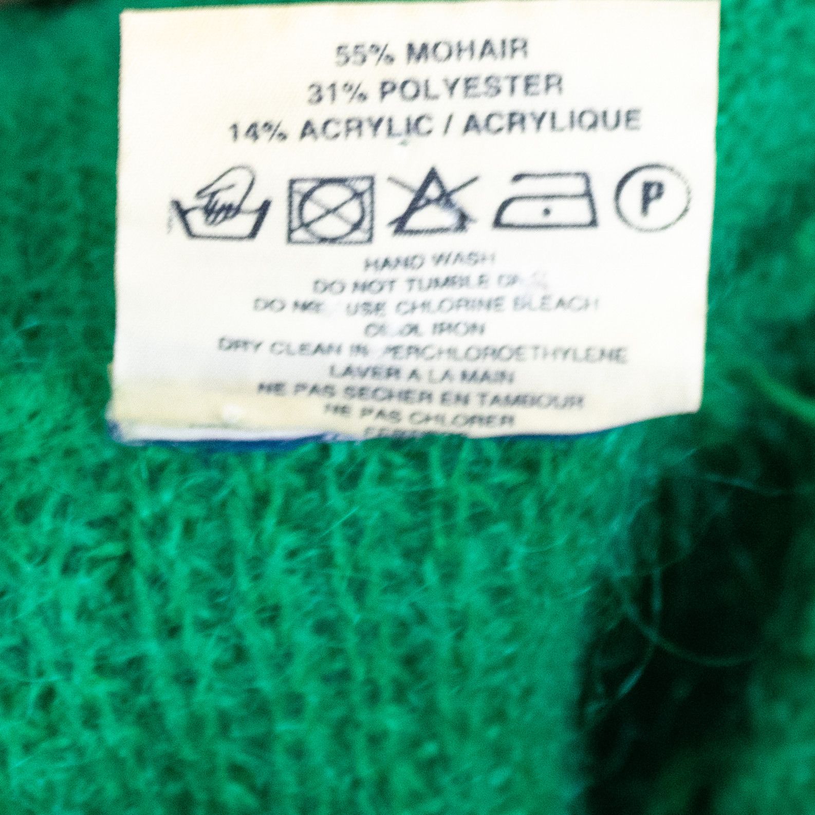 Japanese Brand Vintage VTG 1990's Alexon Kelly Green Mohair Shaggy Sweater Size US M / EU 48-50 / 2 - 6 Thumbnail