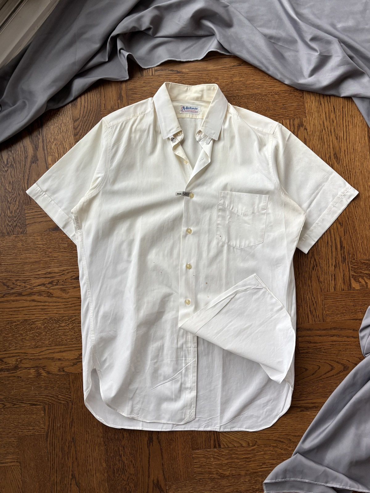Arrow × Eaton × Vintage 1950s Sheer Shortsleeve Shirt Vintage Eatonia Sanfor Snap Bu Size US S / EU 44-46 / 1 - 1 Thumbnail
