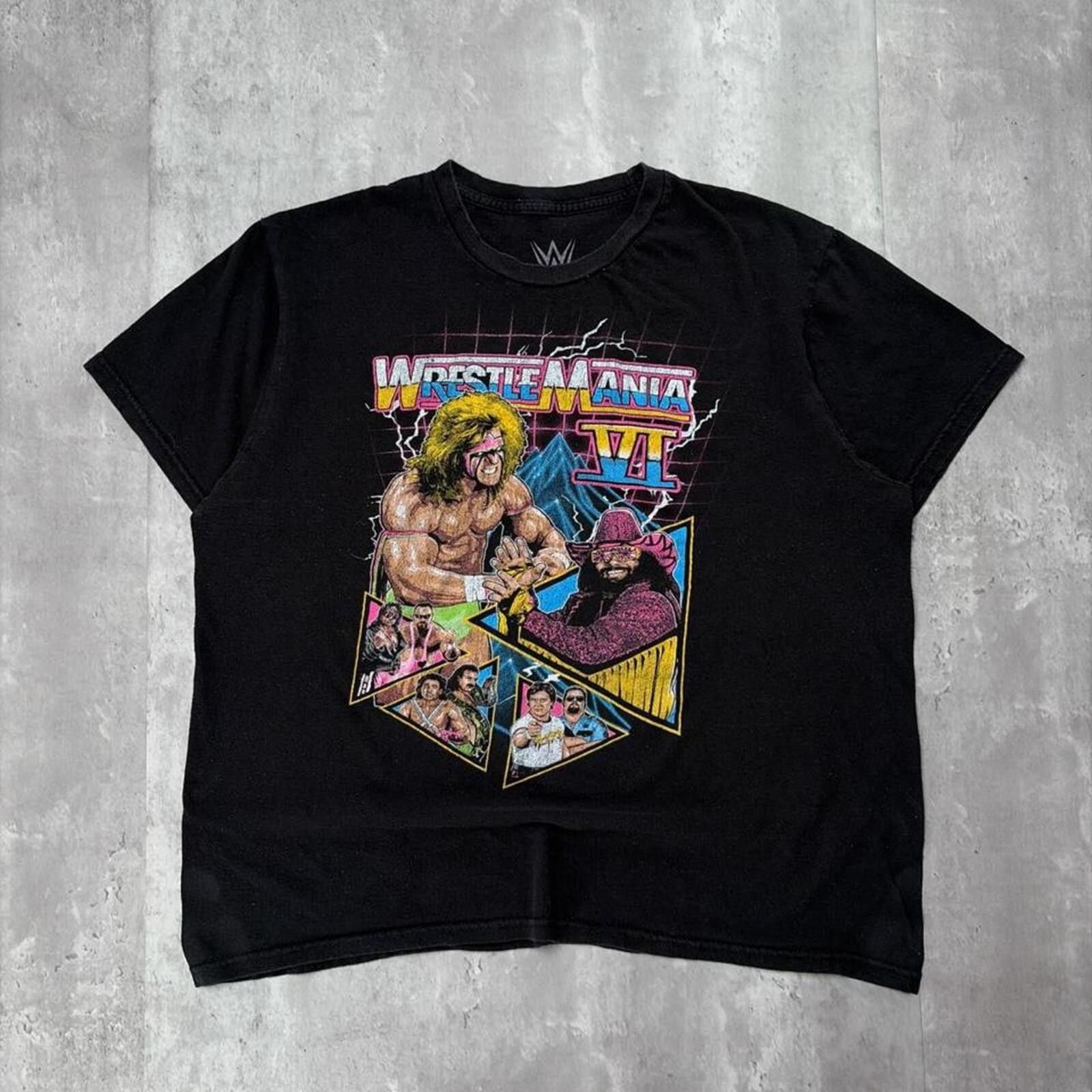 Other Y2K Black WWE Wrestlemania VI Graphic T-Shirt Size US L / EU 52-54 / 3 - 1 Thumbnail