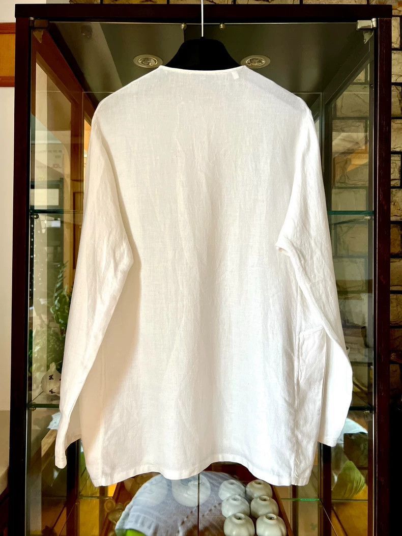 Saint Laurent Paris saint laurent white henley long sleeve-2507 Size US S / EU 44-46 / 1 - 3 Thumbnail